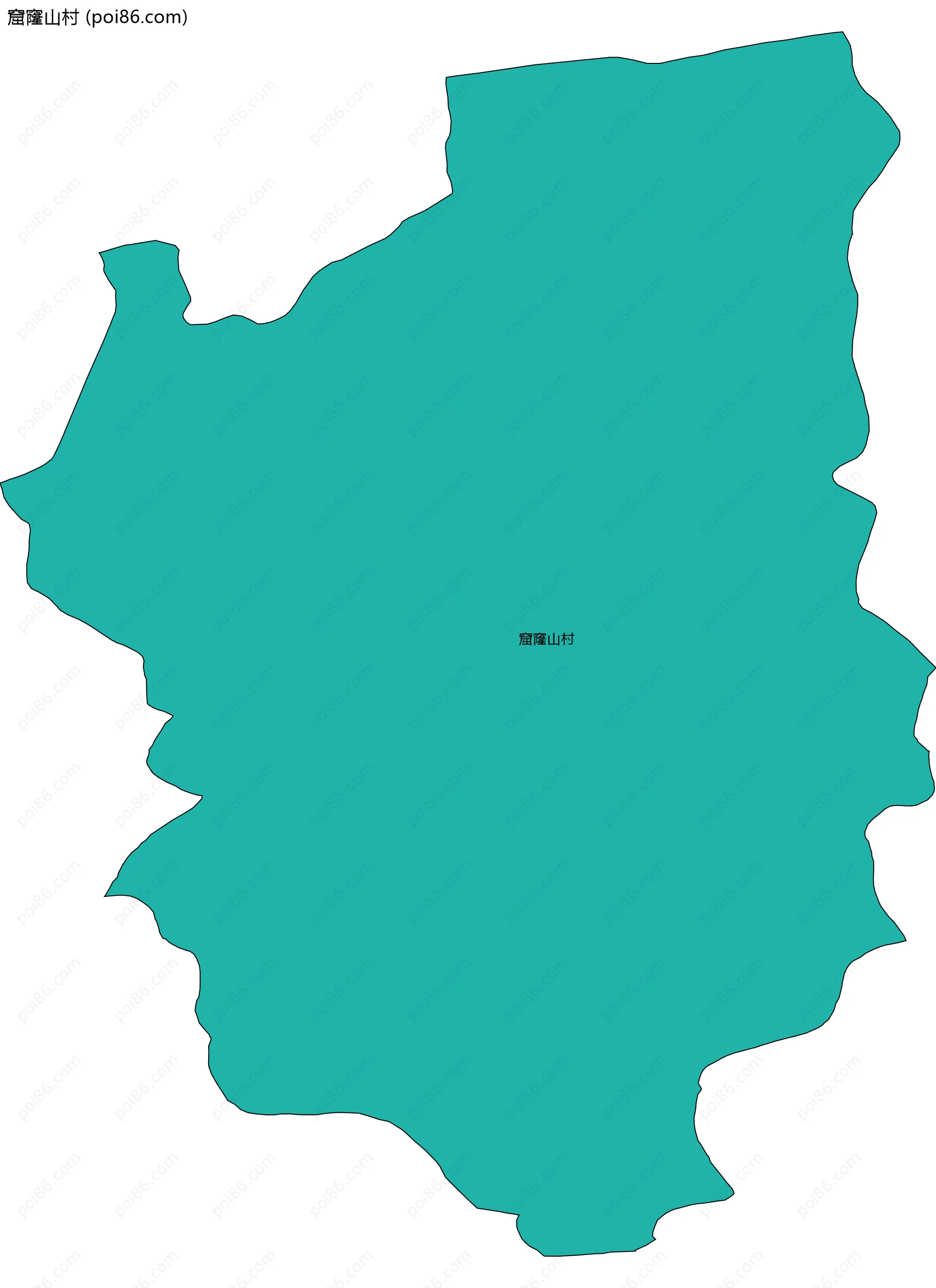 窟窿山村边界地图