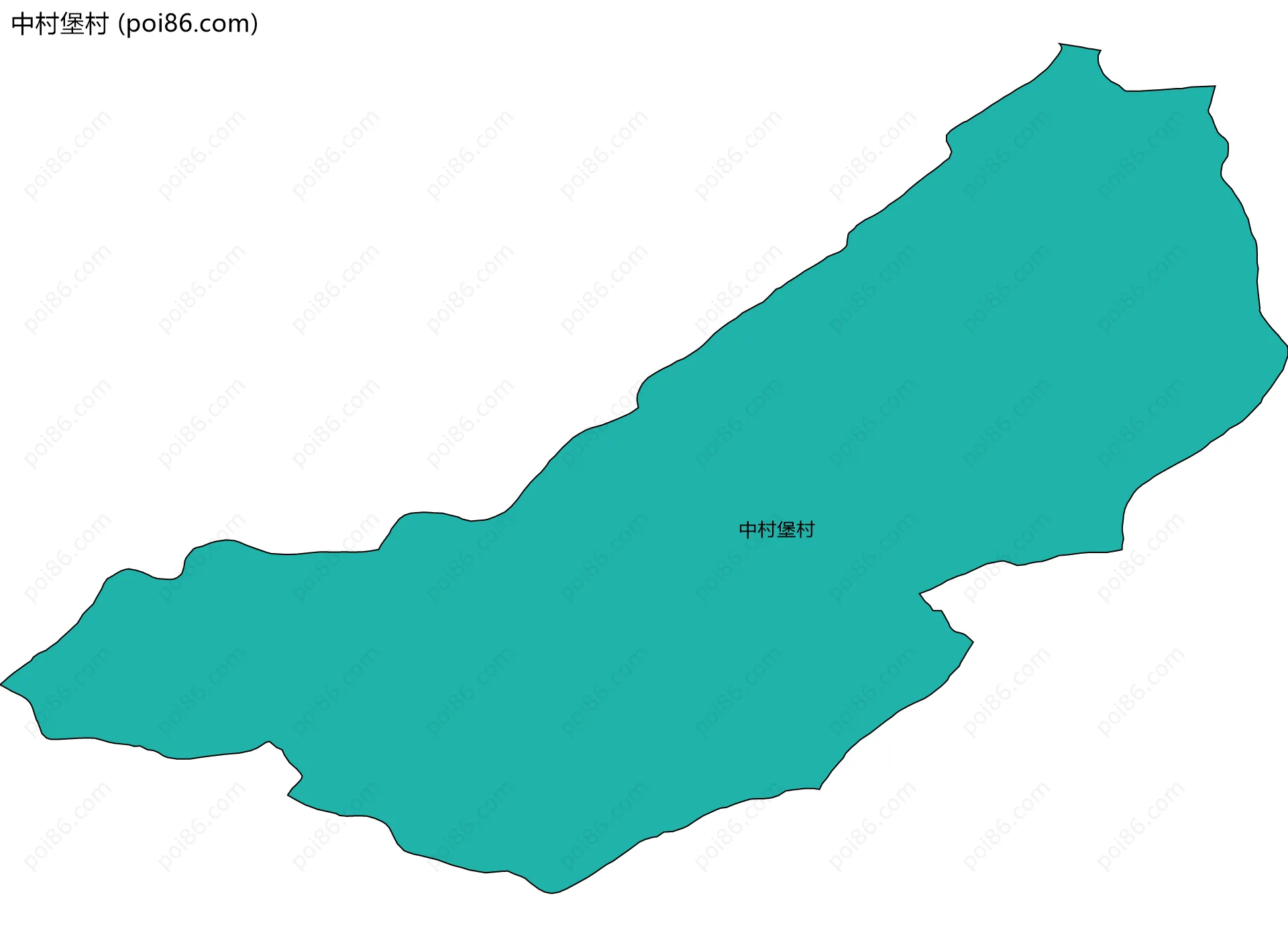 中村堡村边界地图