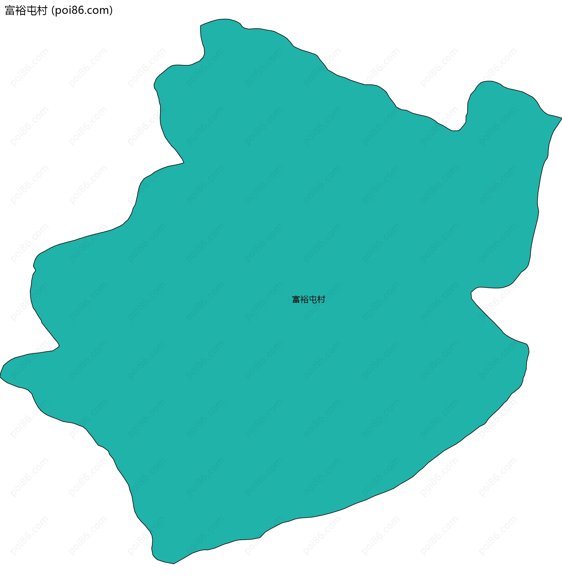 富裕屯村边界地图