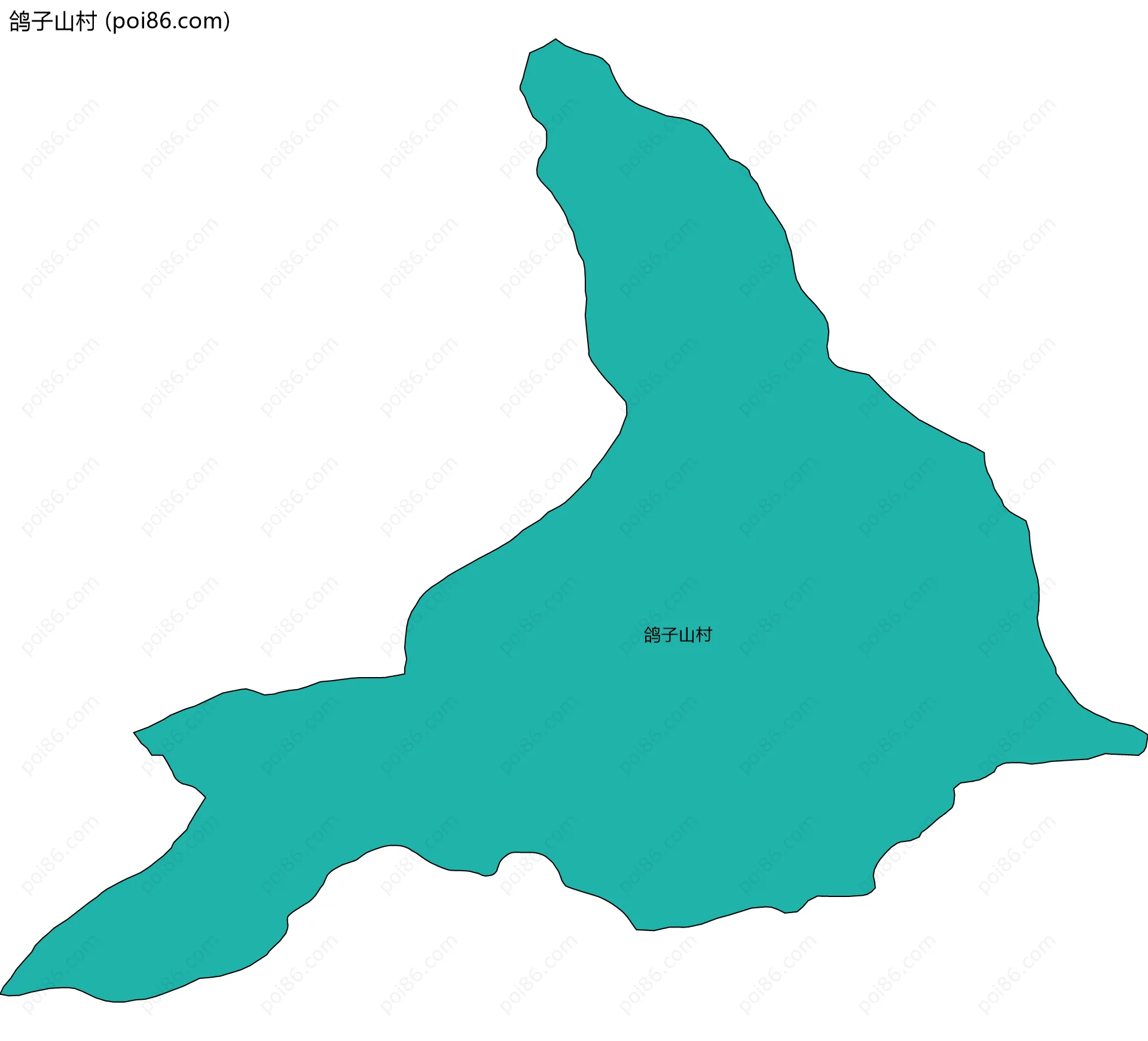 鸽子山村边界地图