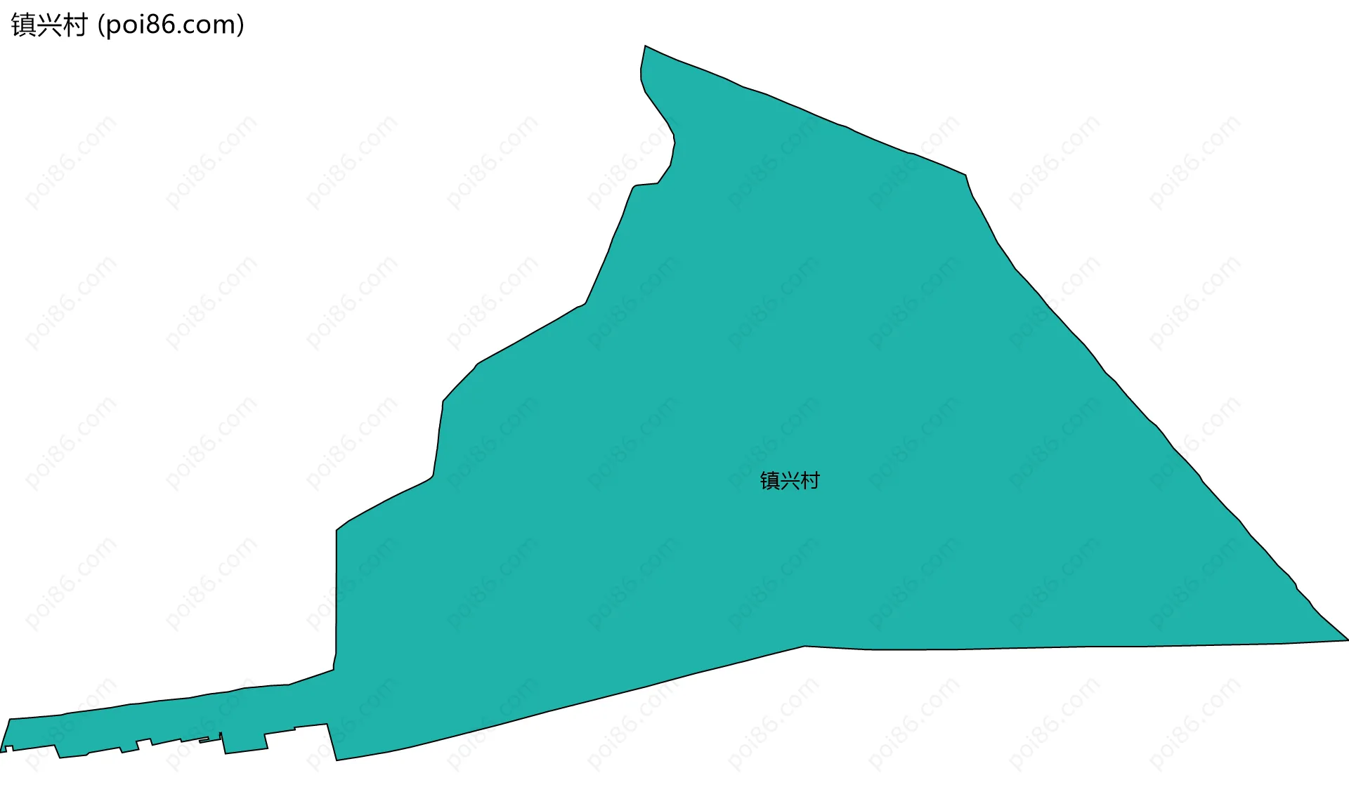 镇兴村边界地图