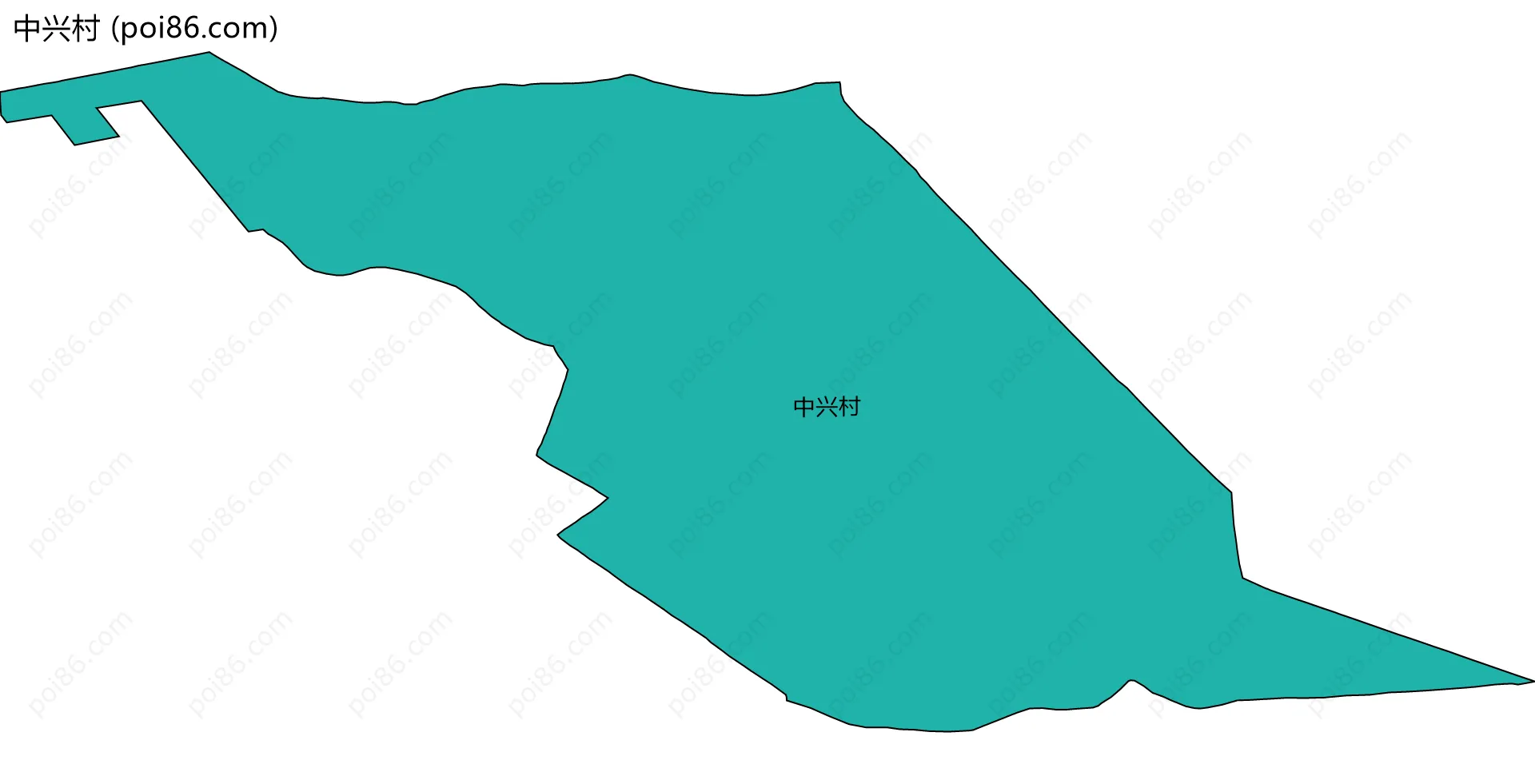 中兴村边界地图