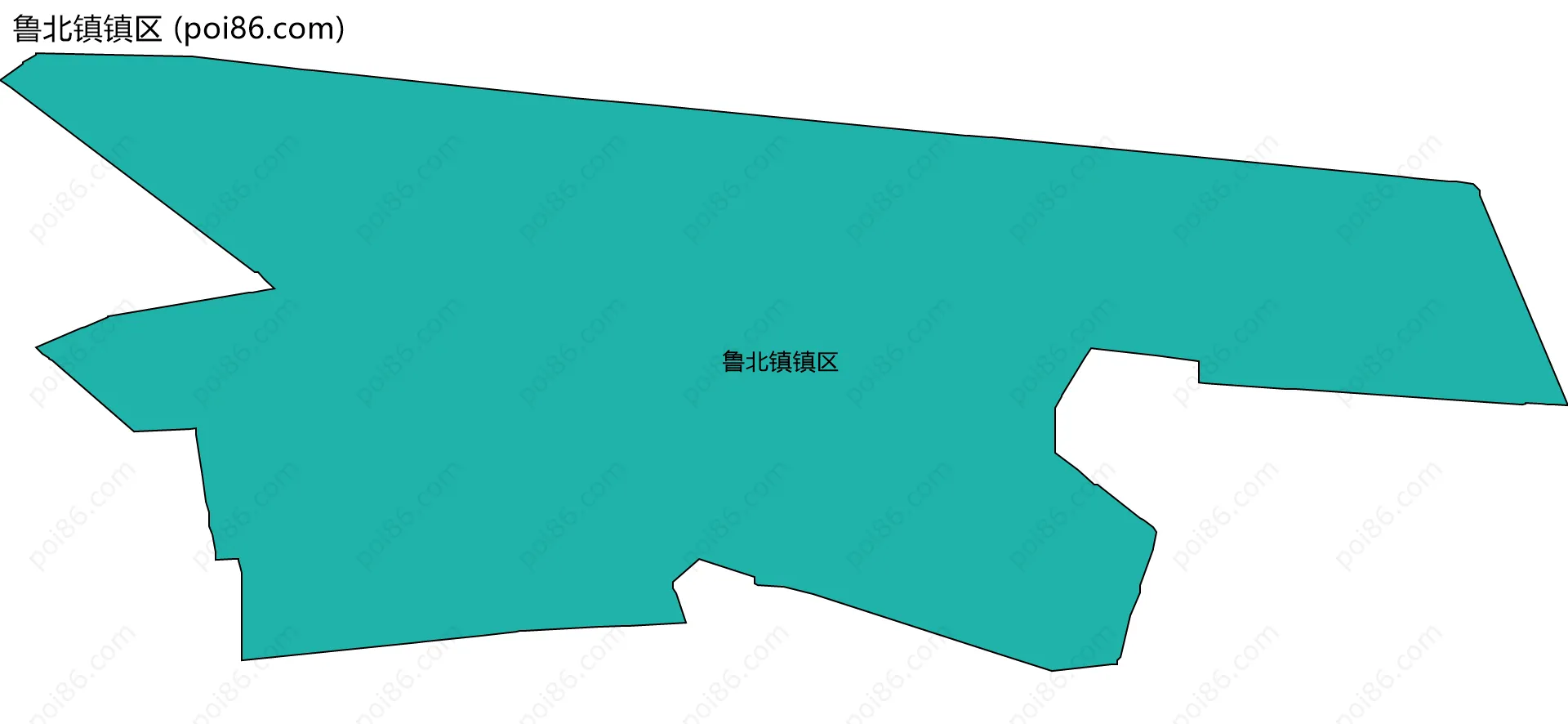 鲁北镇镇区边界地图