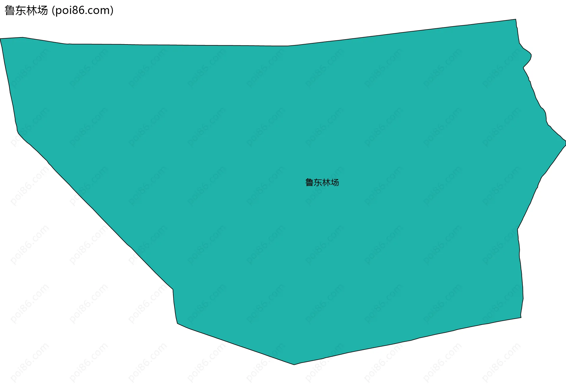 鲁东林场边界地图