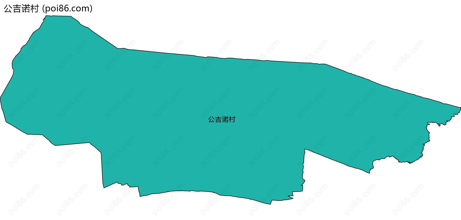 公吉诺村边界地图
