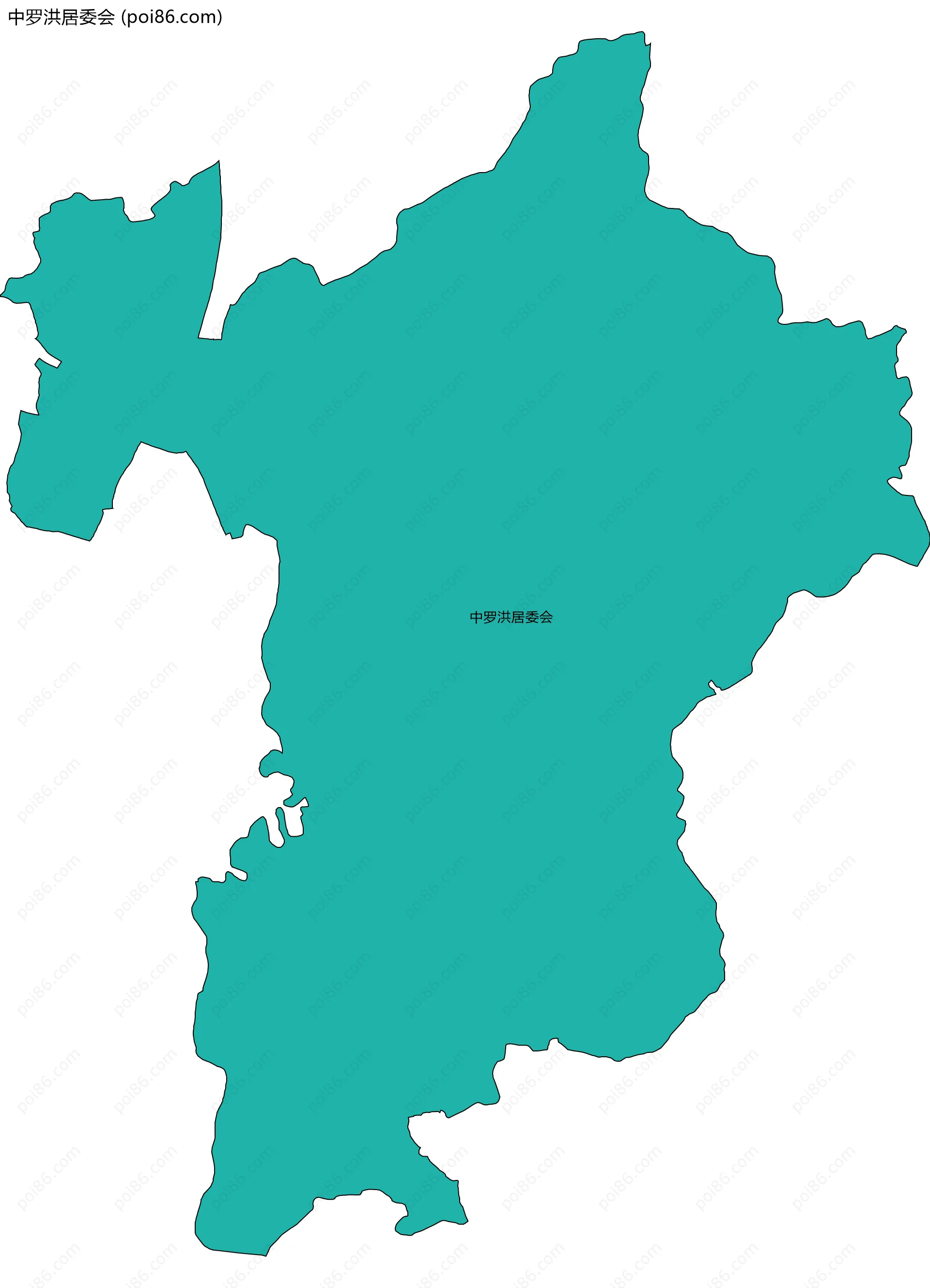 中罗洪居委会边界地图