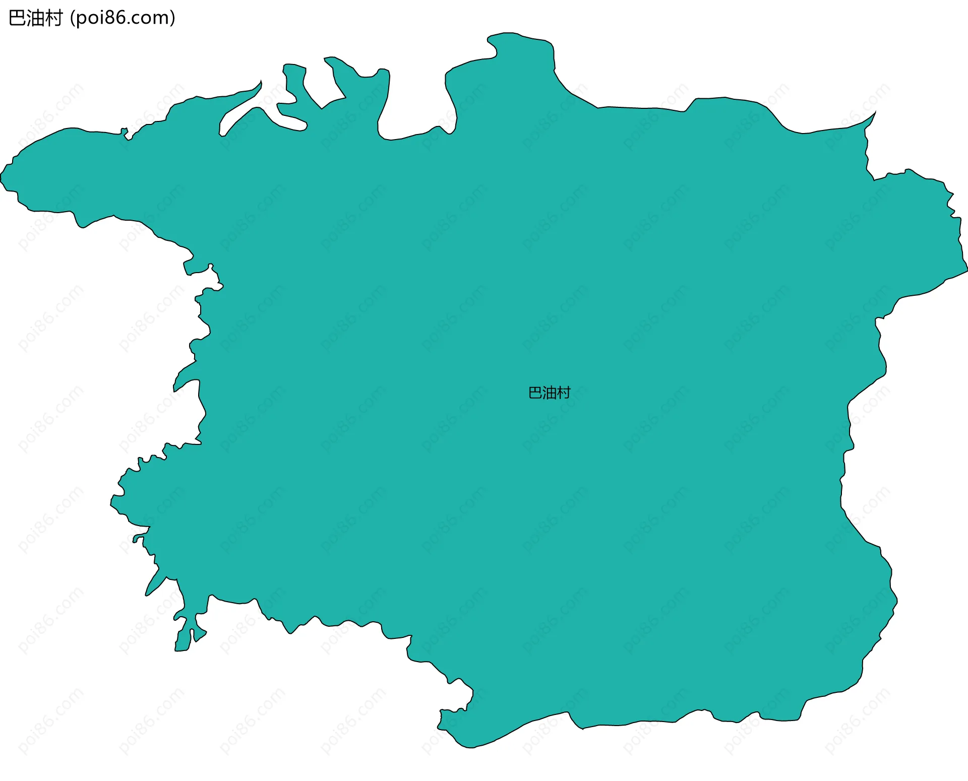 巴油村边界地图