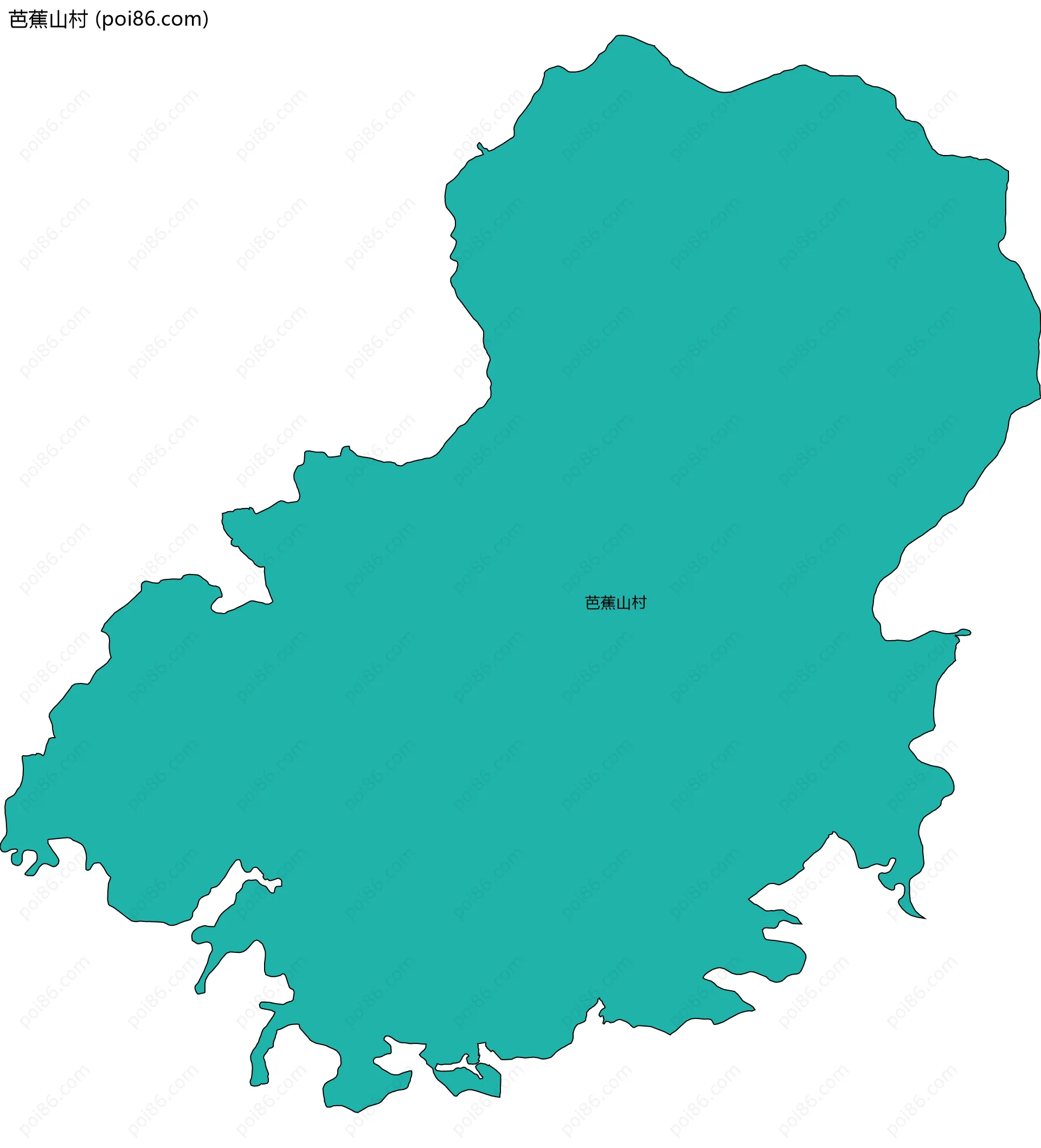 芭蕉山村边界地图