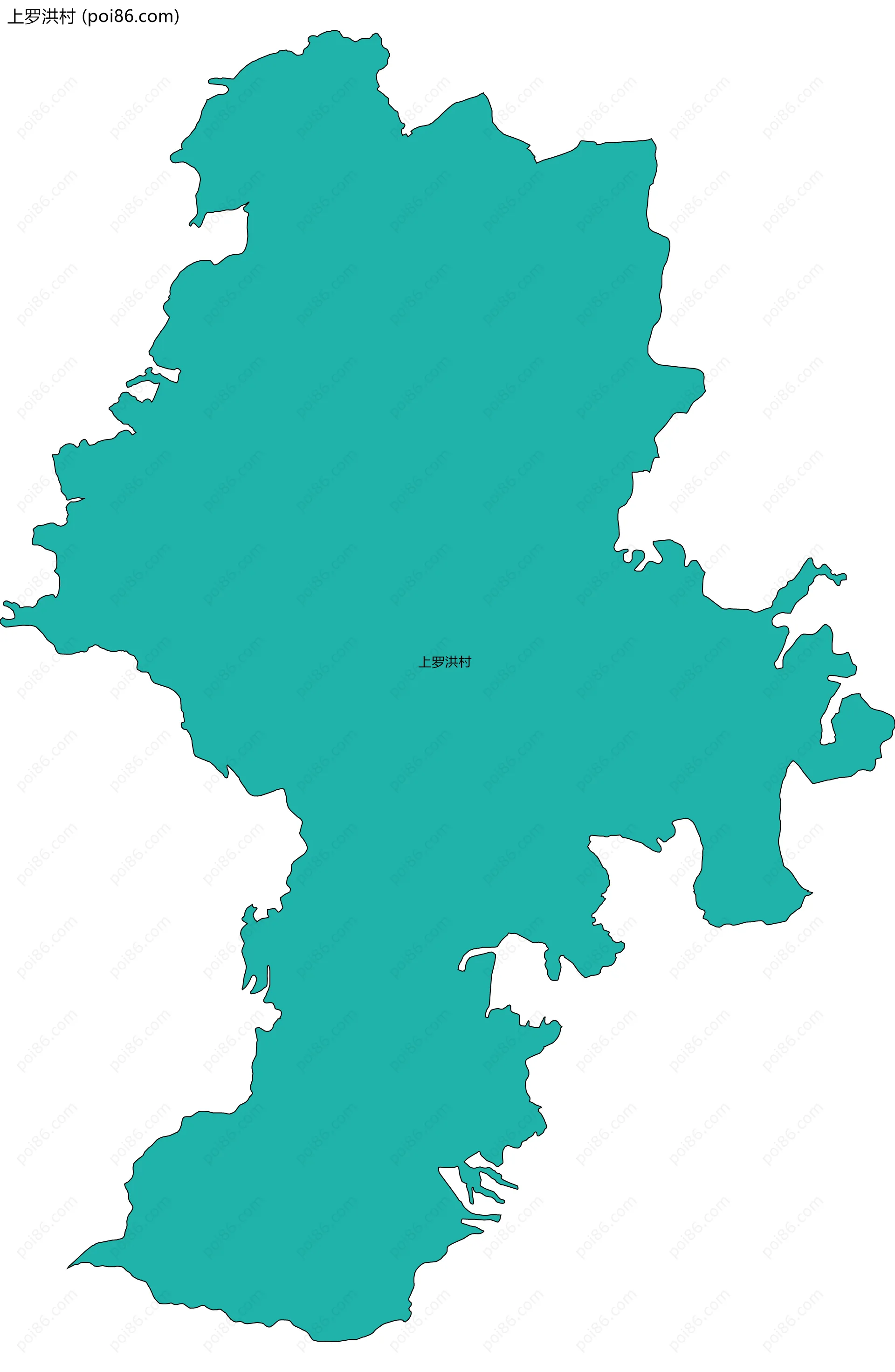 上罗洪村边界地图