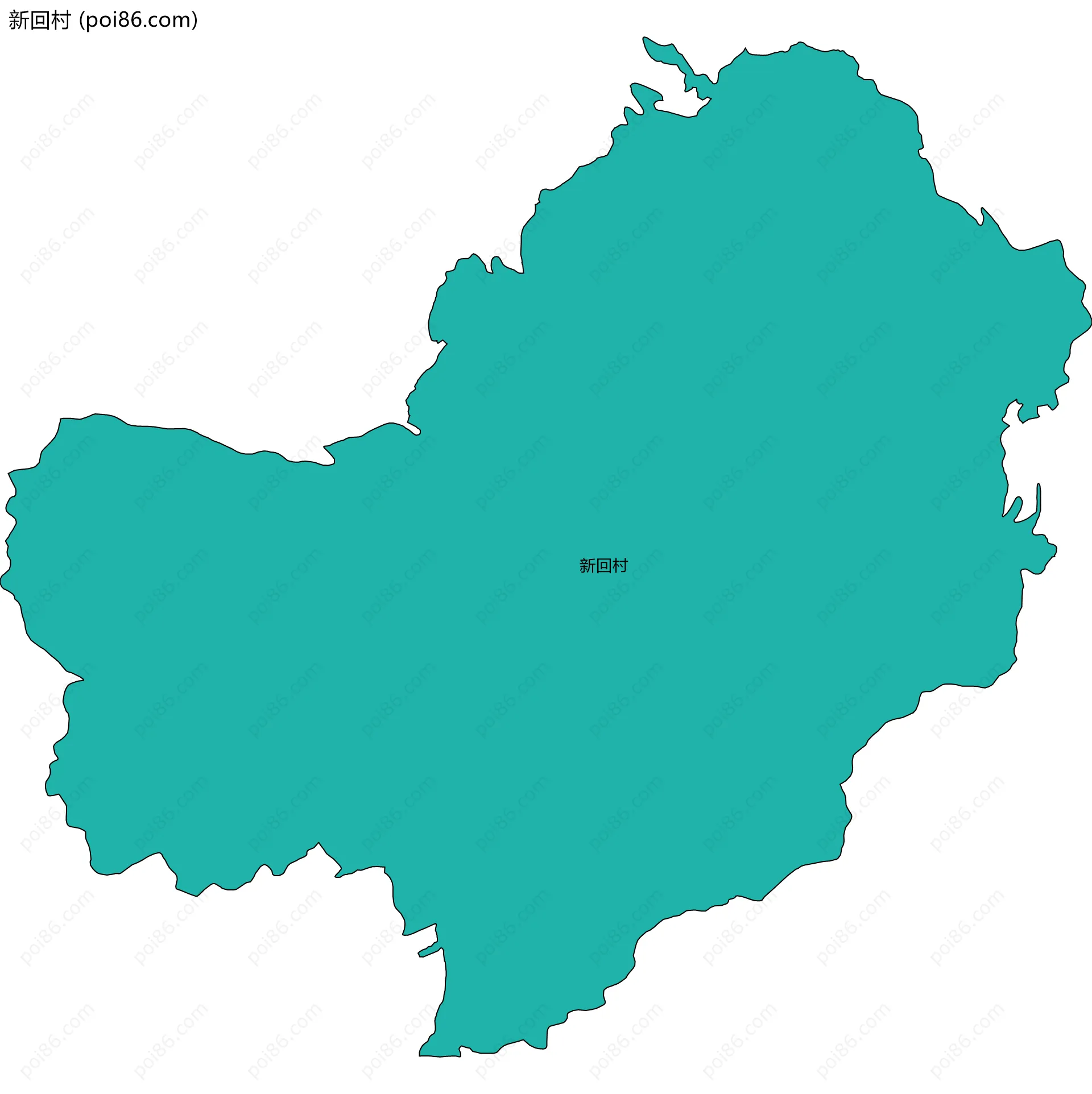 新回村边界地图