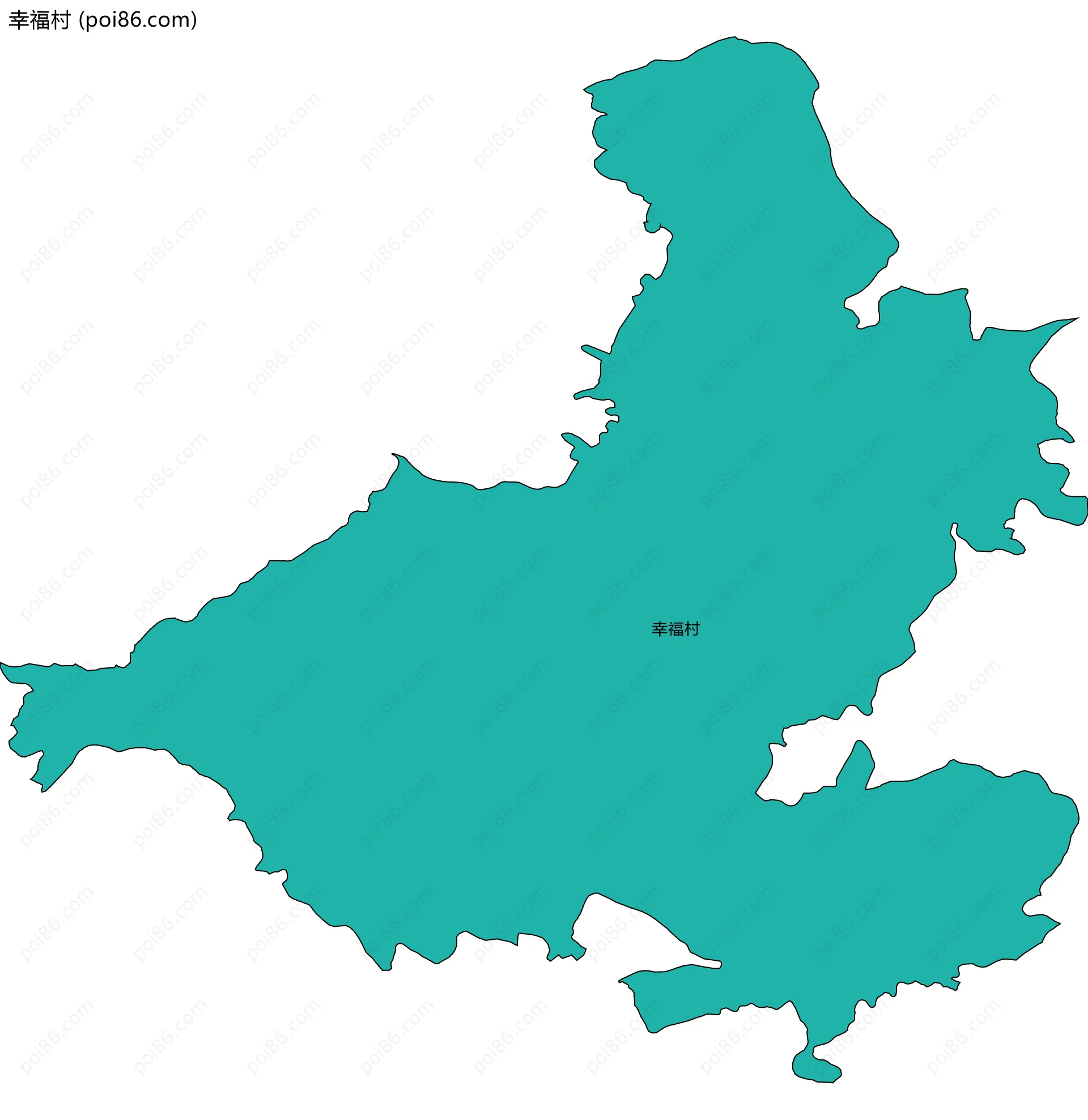 幸福村边界地图