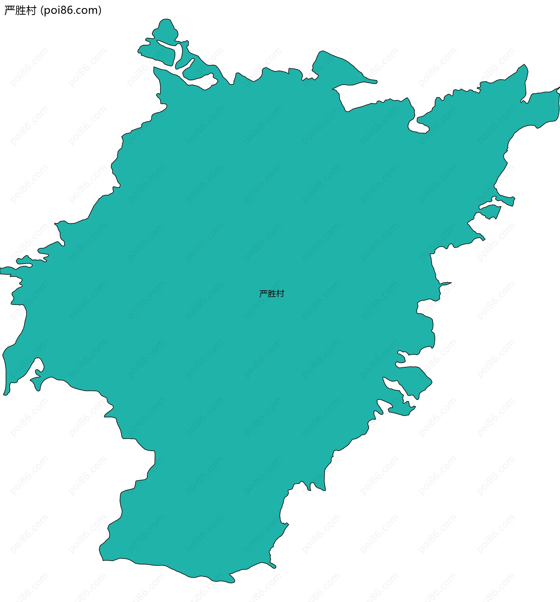 严胜村边界地图
