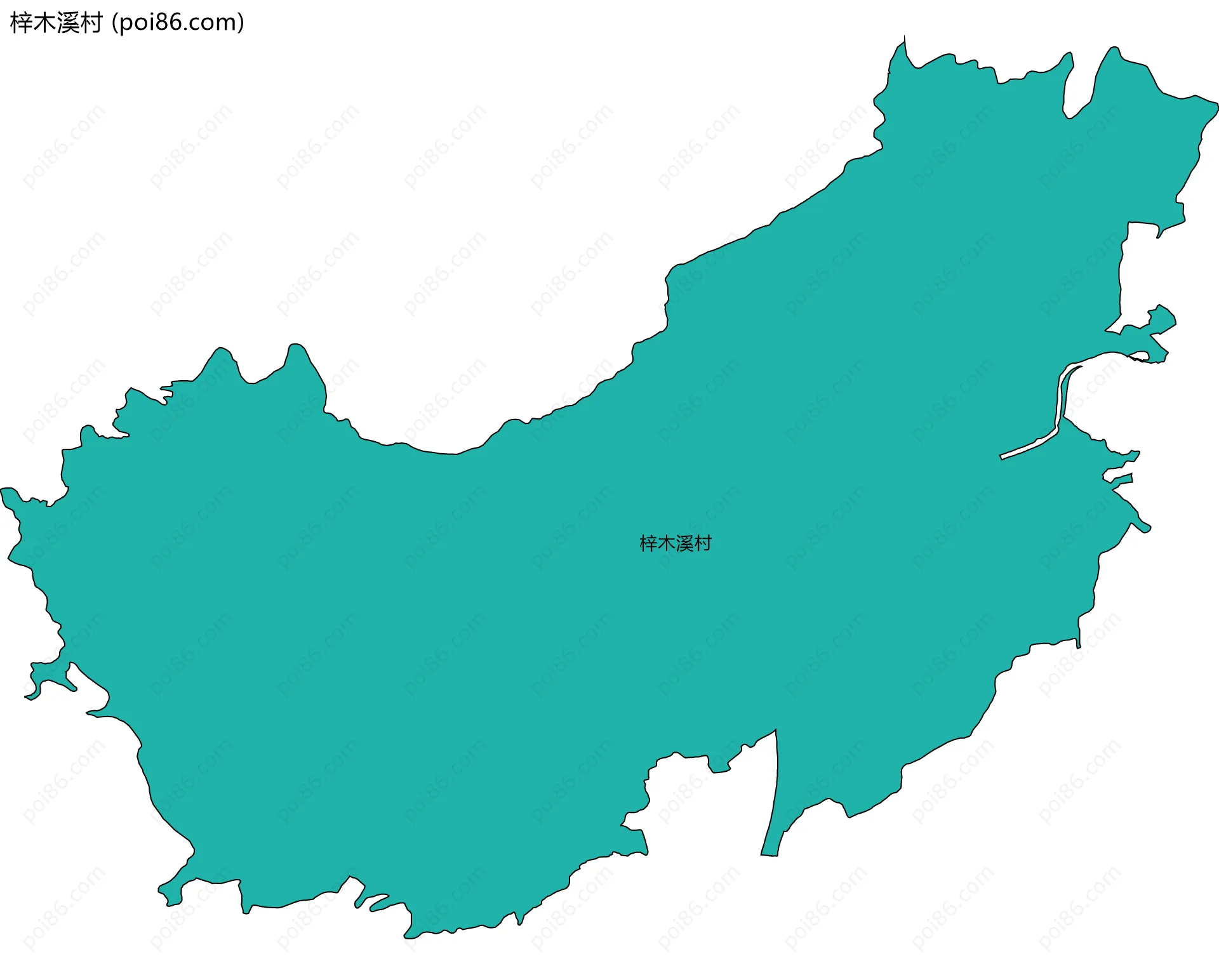 梓木溪村边界地图