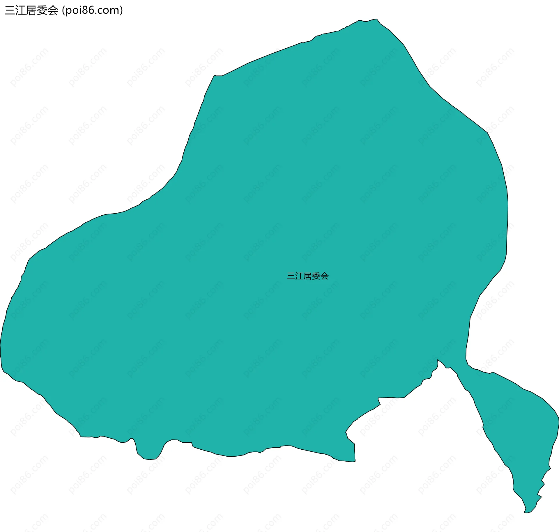 三江居委会边界地图