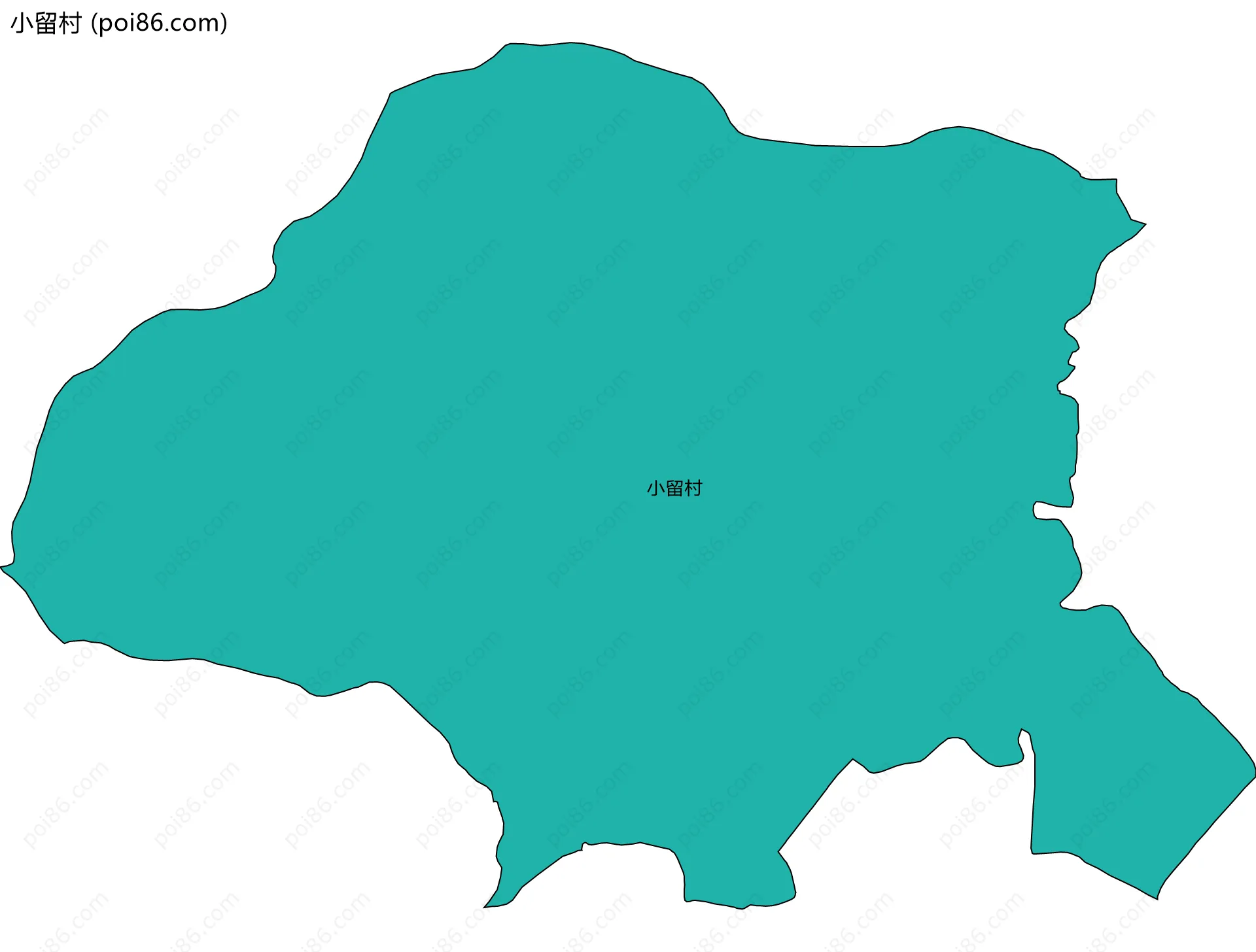 小留村边界地图