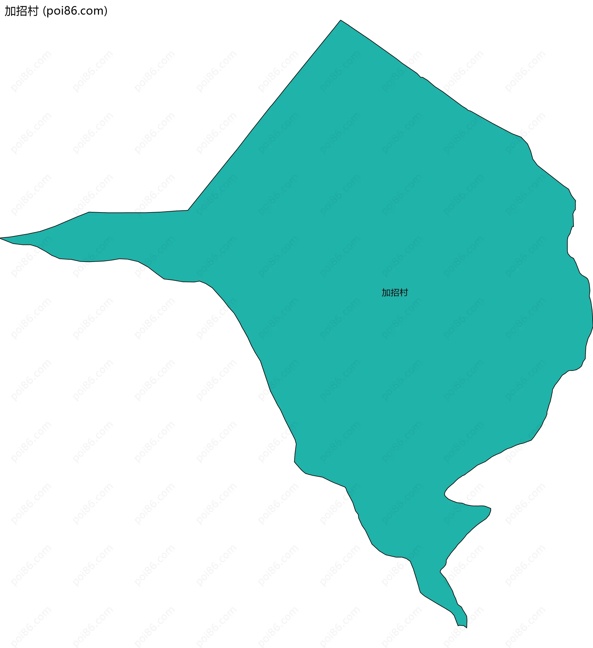 加招村边界地图