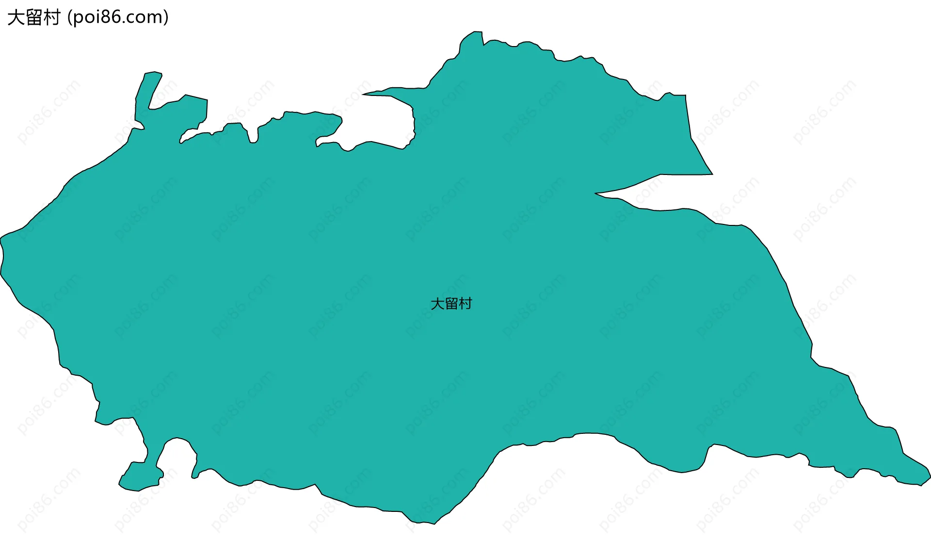 大留村边界地图