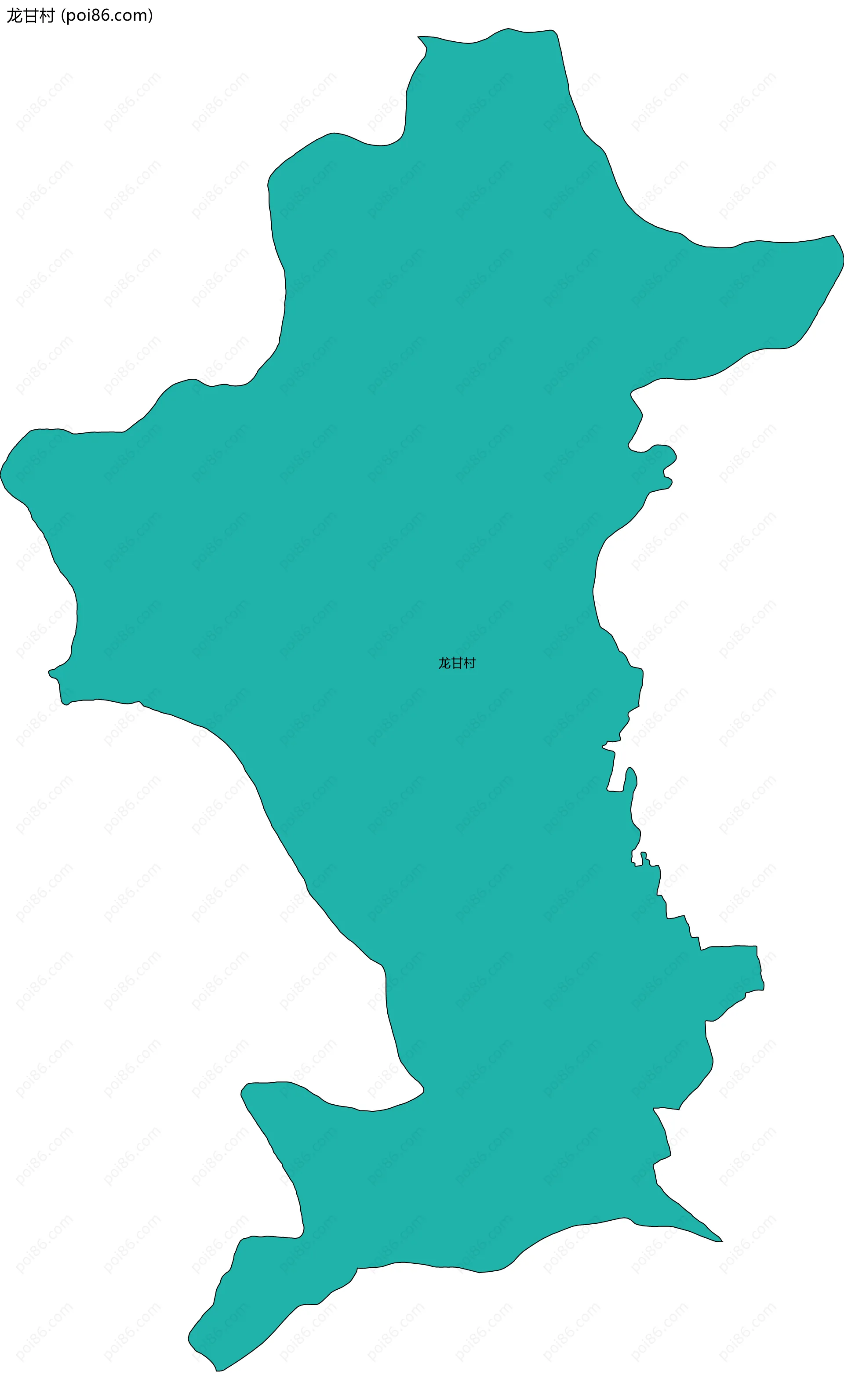 龙甘村边界地图