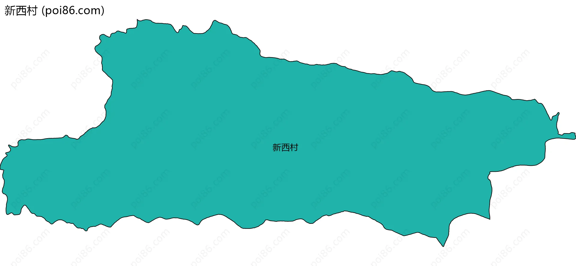 新西村边界地图