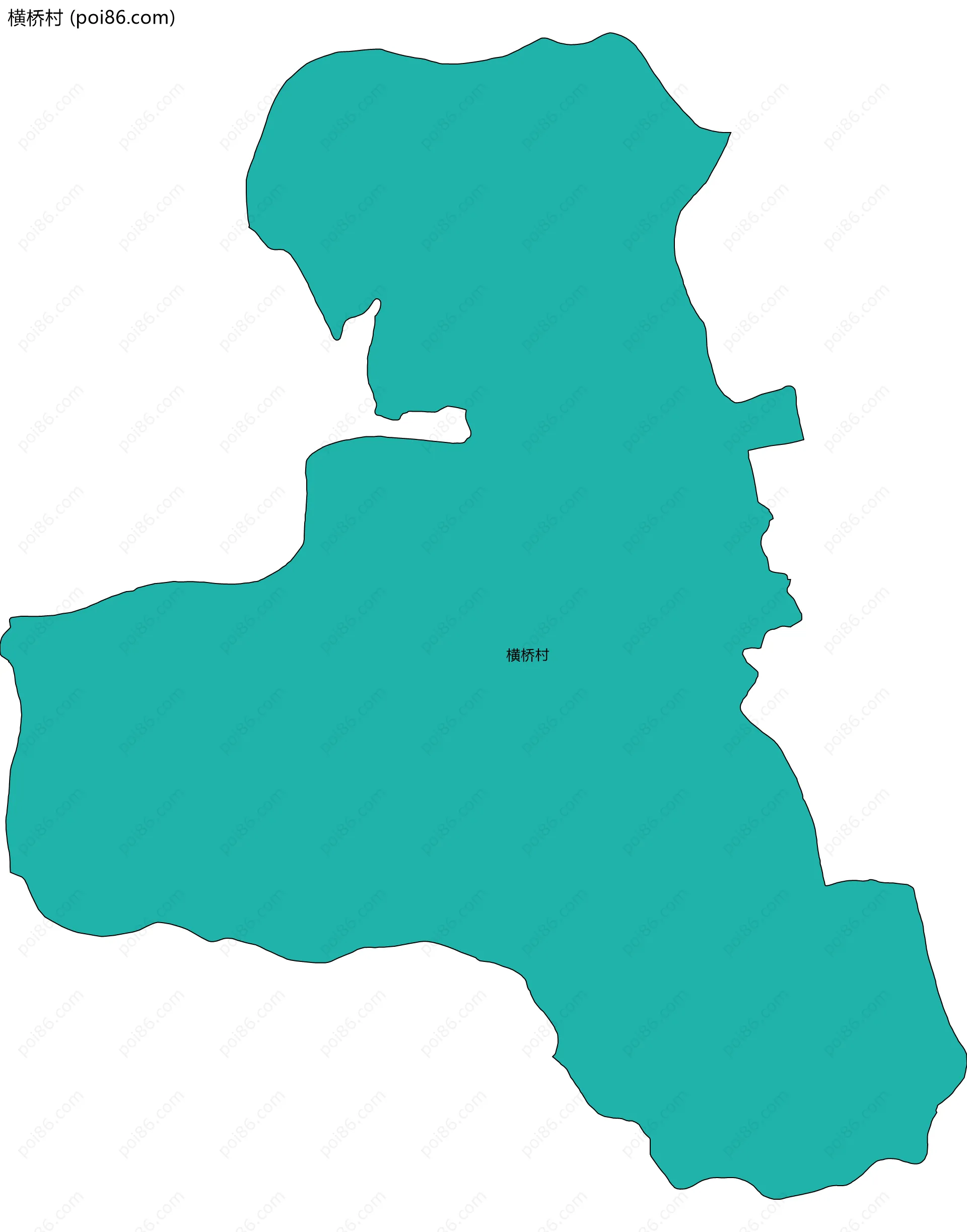 横桥村边界地图