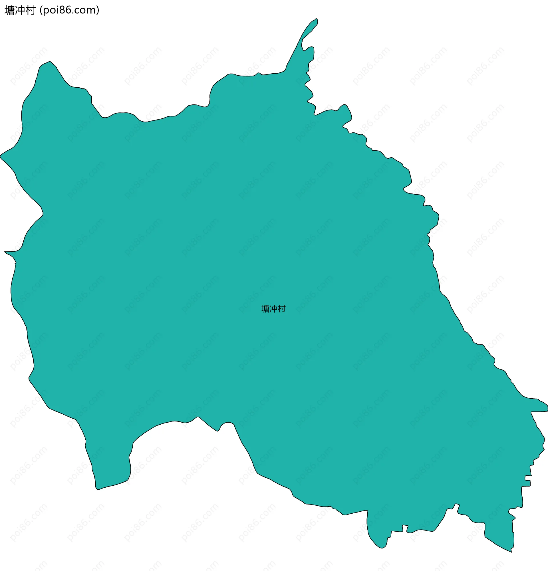 塘冲村边界地图