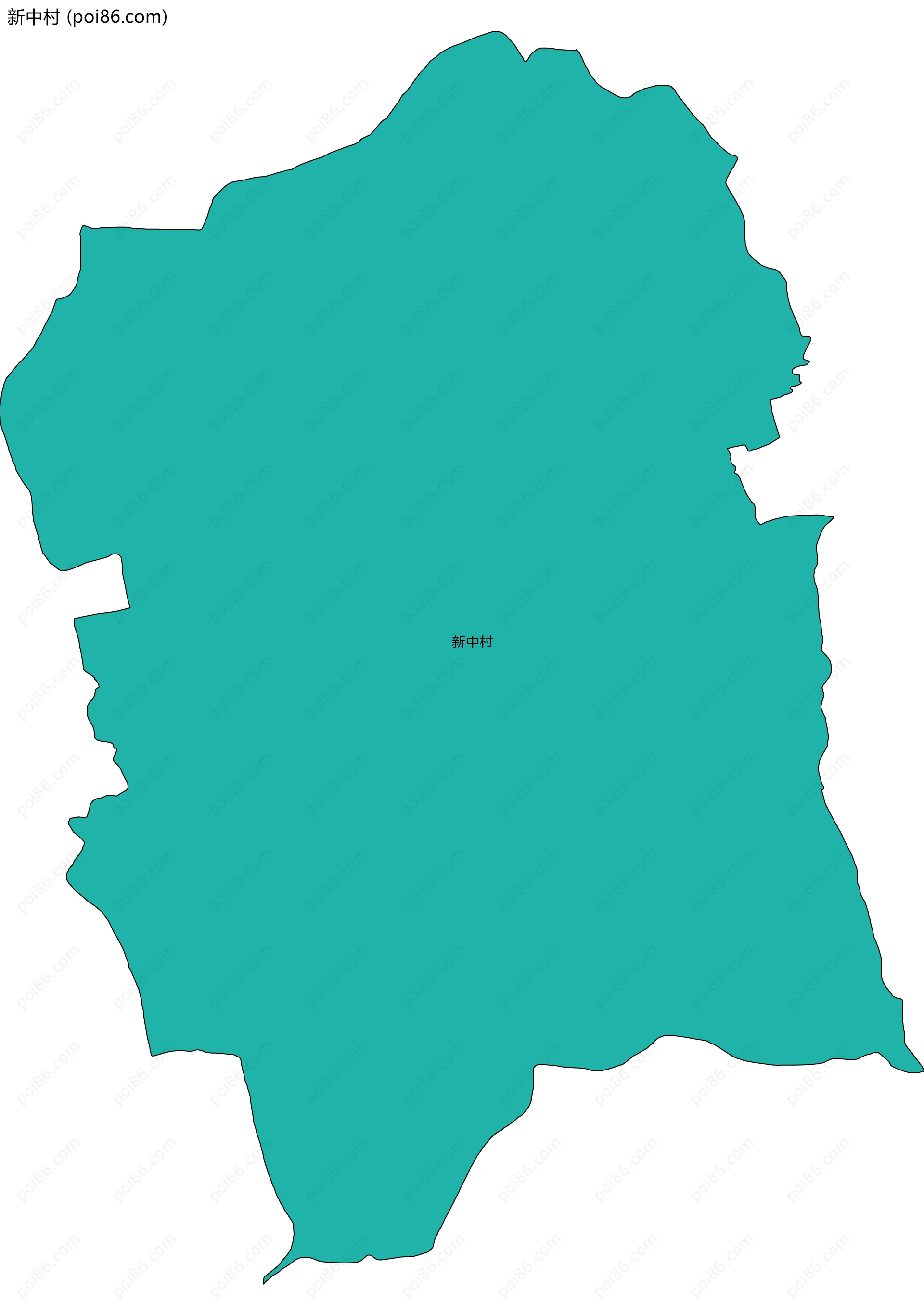 新中村边界地图