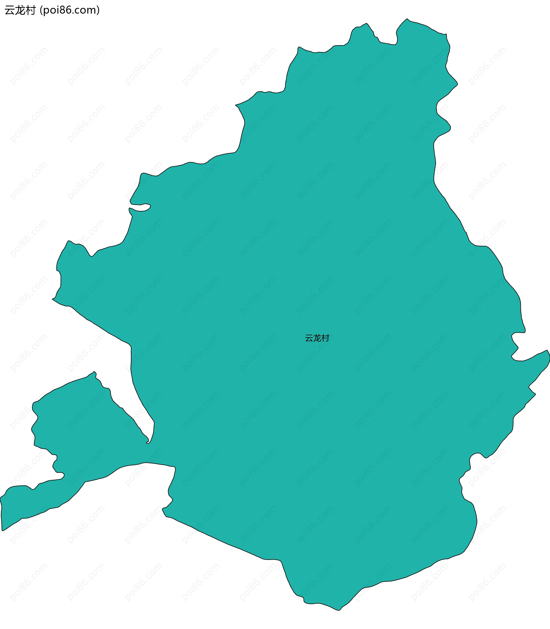 云龙村边界地图