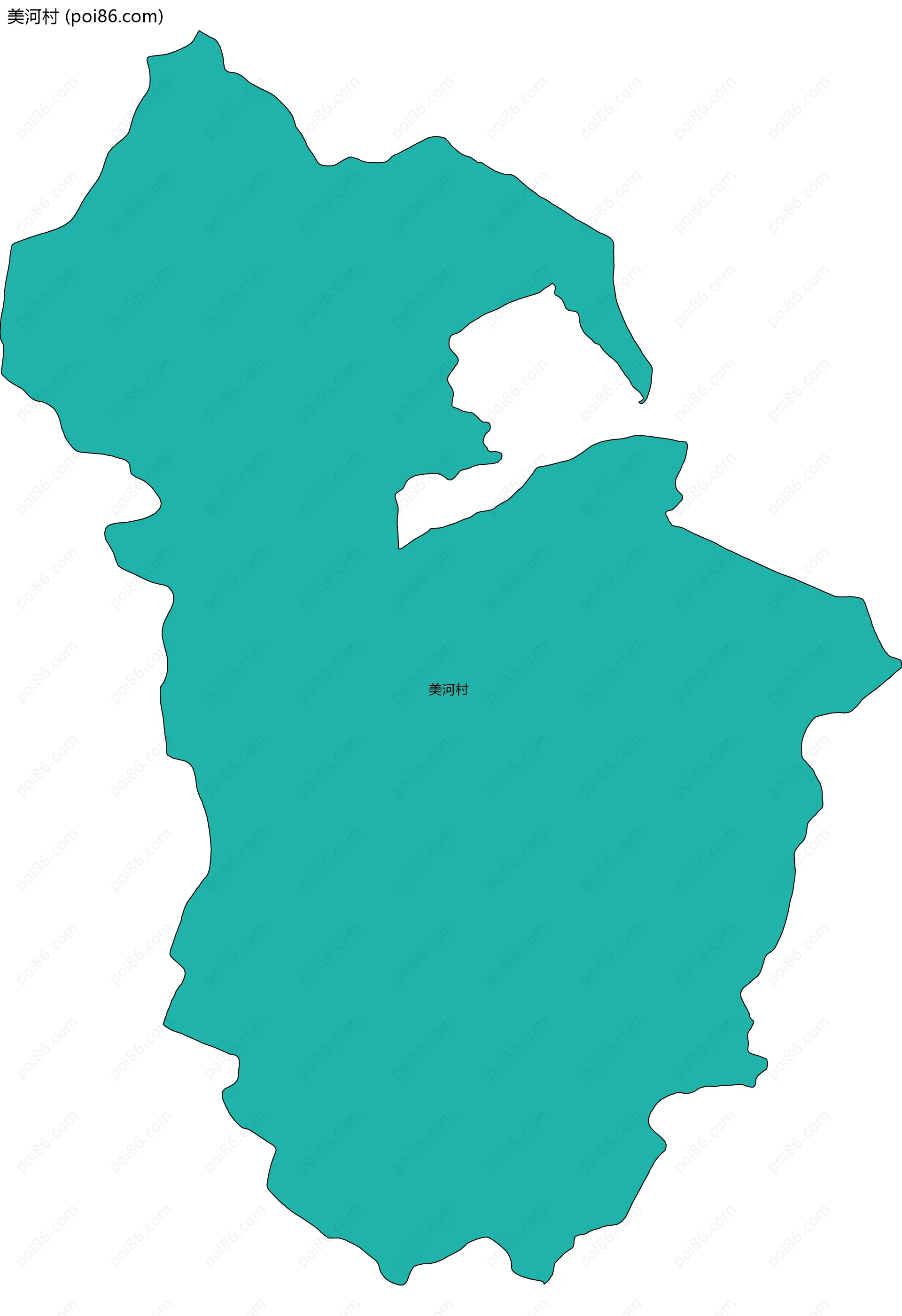 美河村边界地图