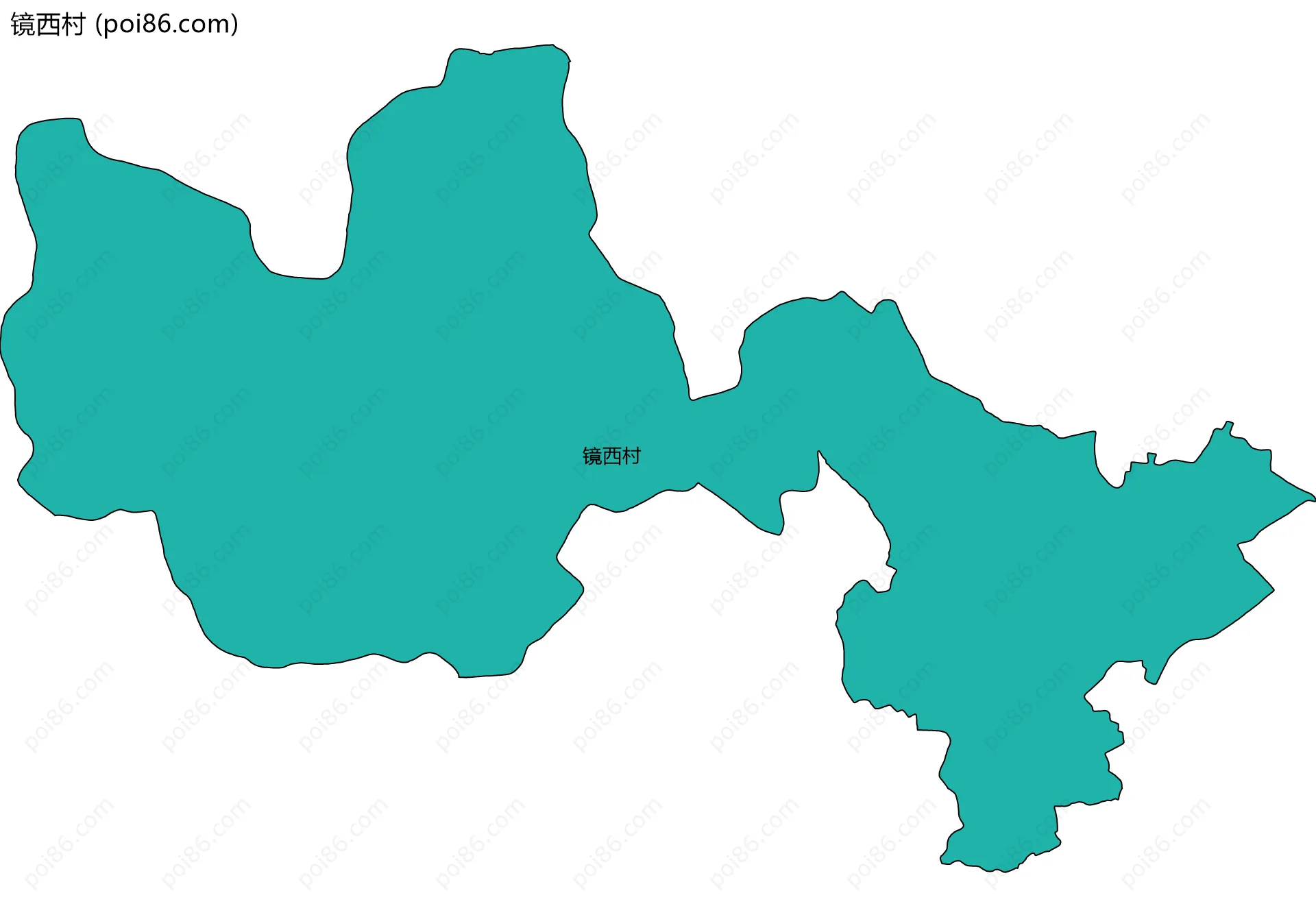 镜西村边界地图