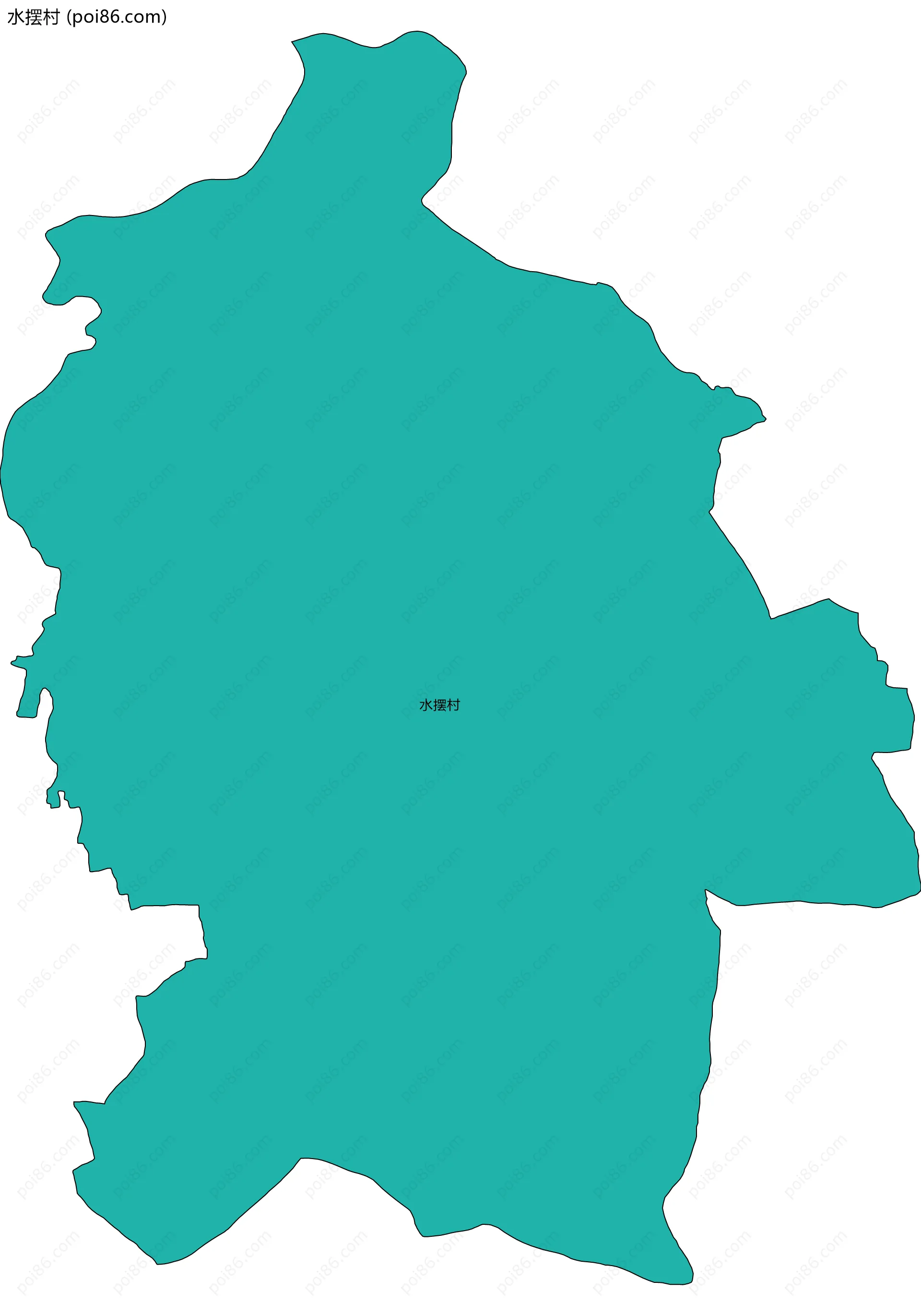 水摆村边界地图
