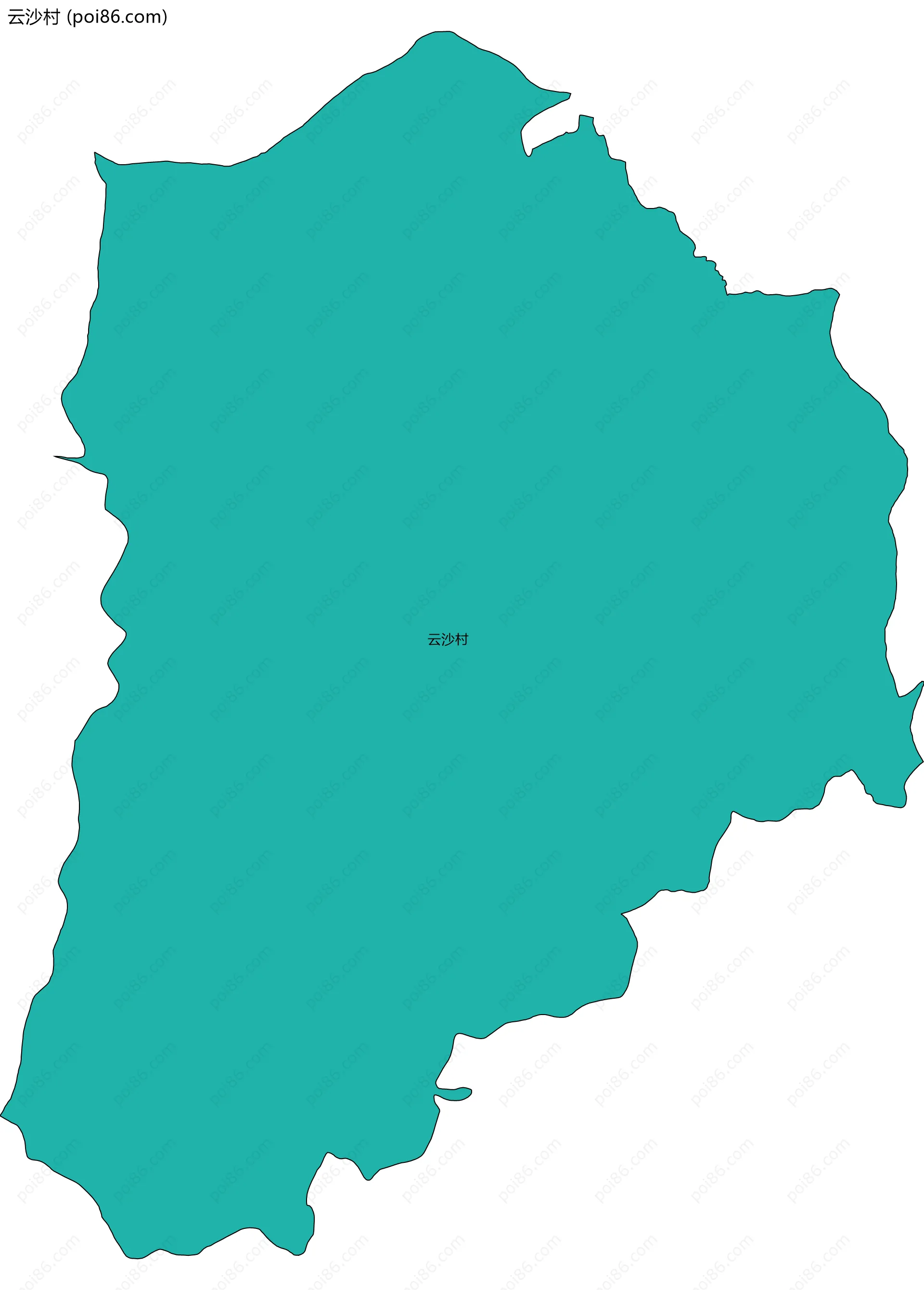 云沙村边界地图