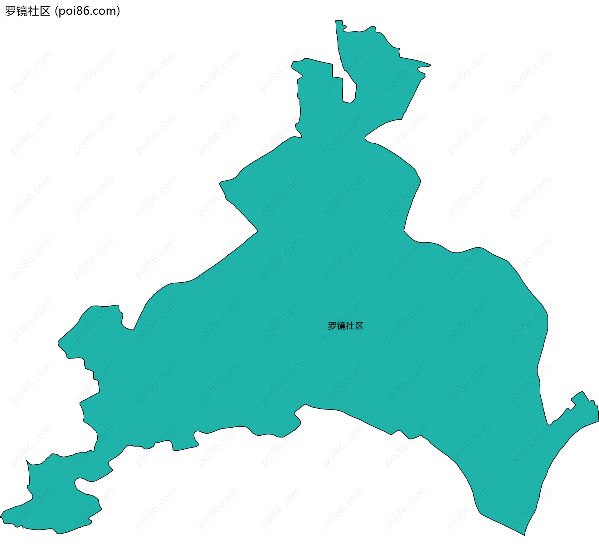 罗镜社区边界地图