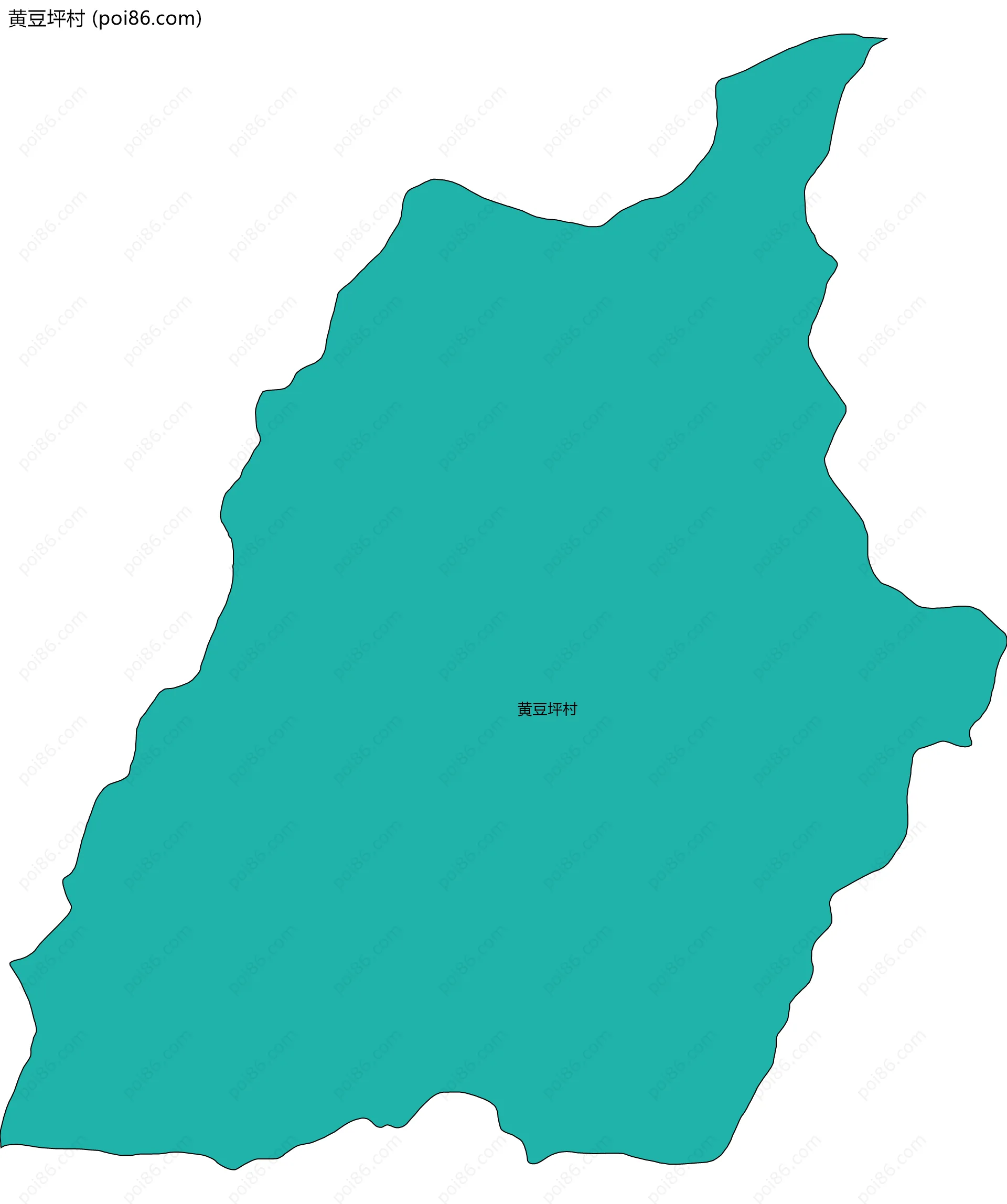 黄豆坪村边界地图