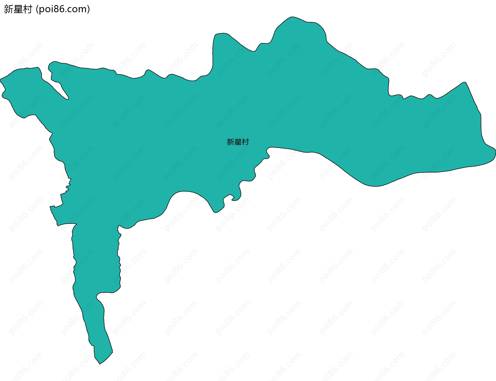 新星村边界地图