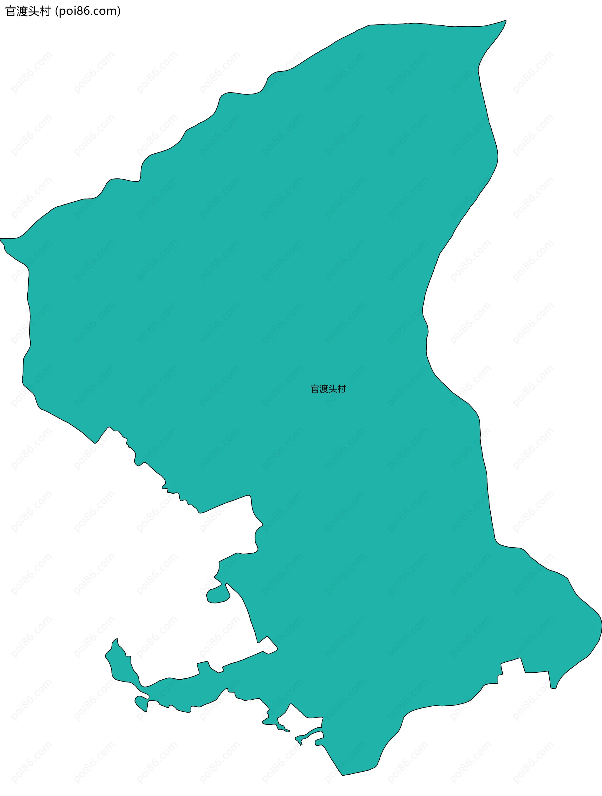 官渡头村边界地图