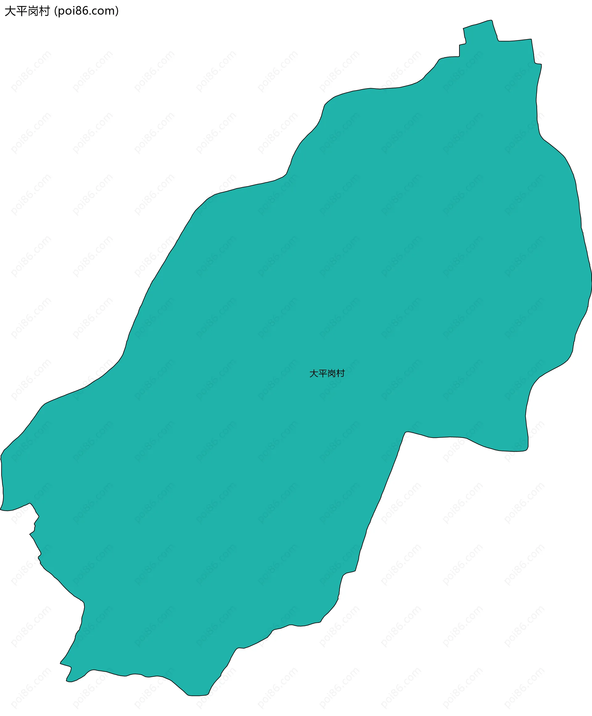 大平岗村边界地图