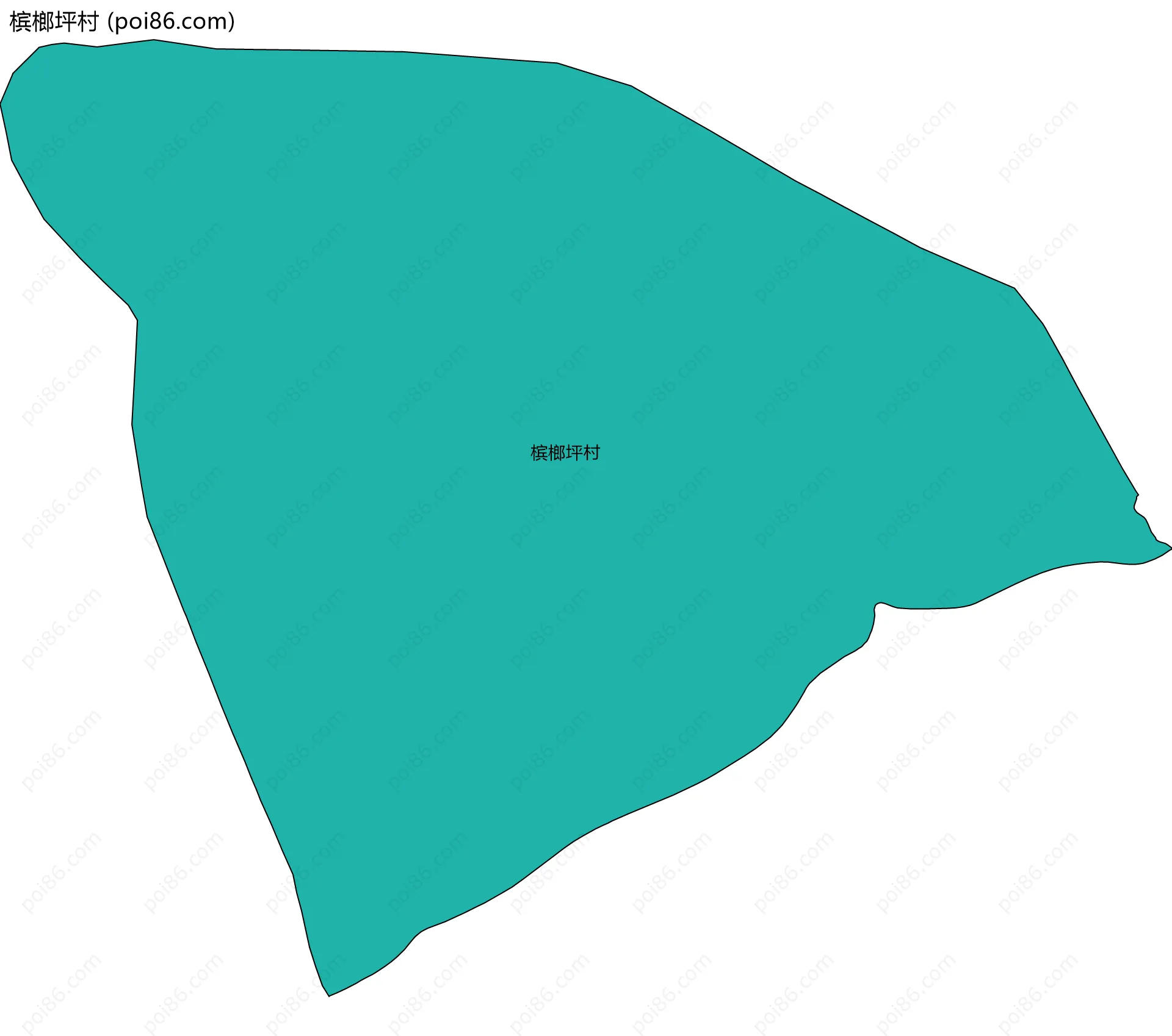 槟榔坪村边界地图