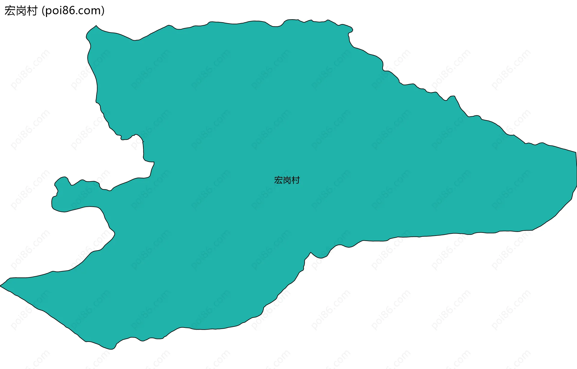 宏岗村边界地图