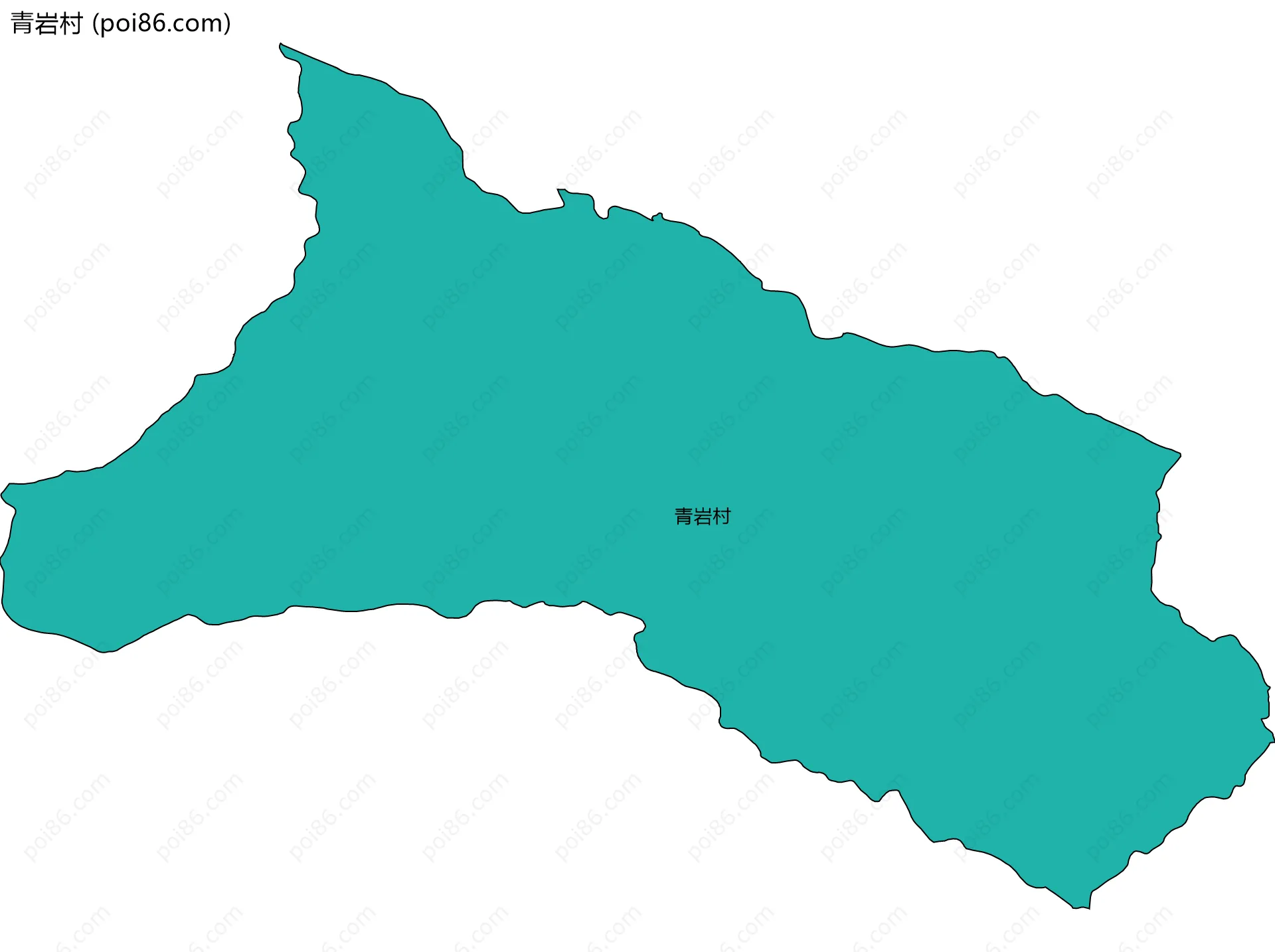 青岩村边界地图