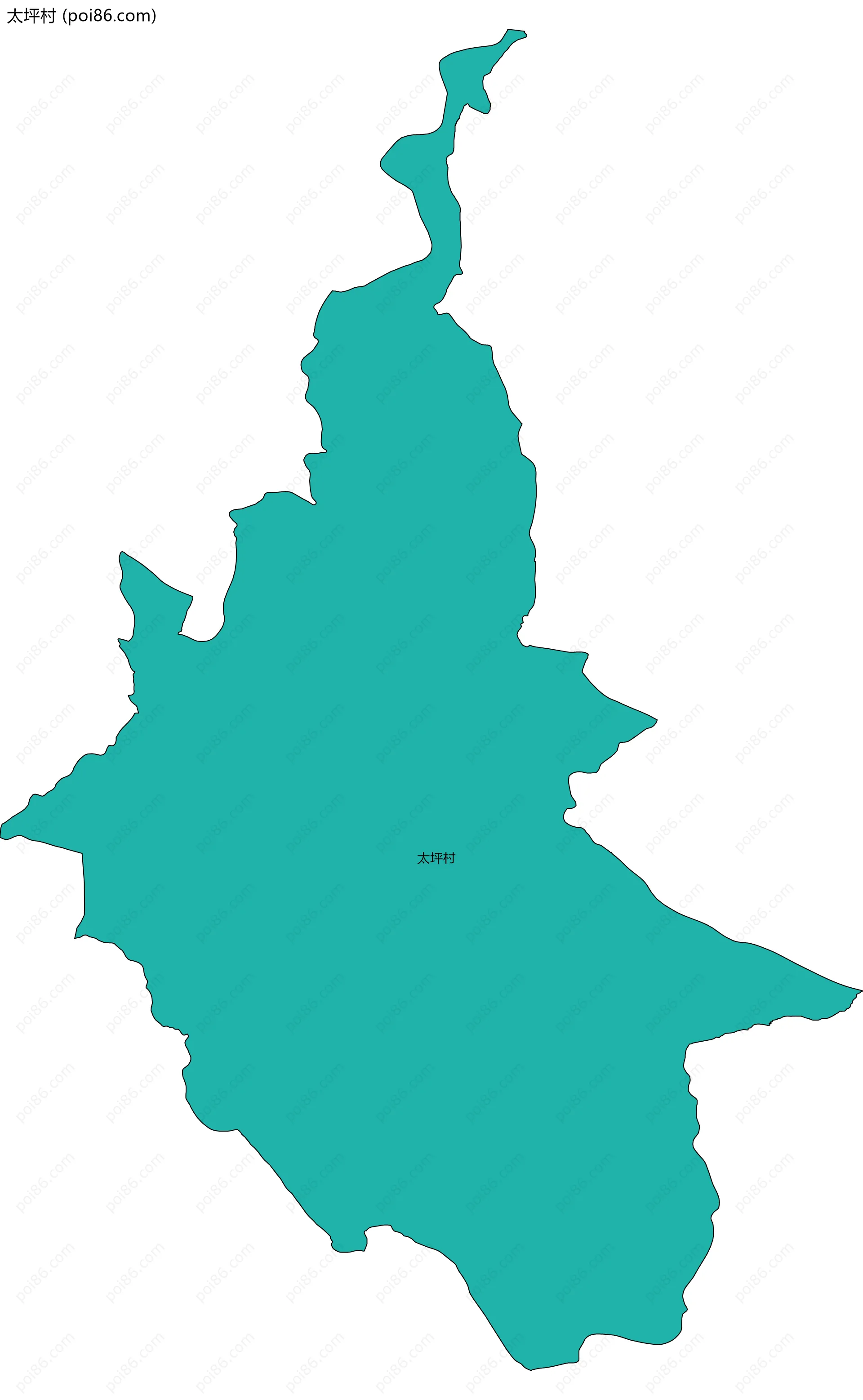 太坪村边界地图