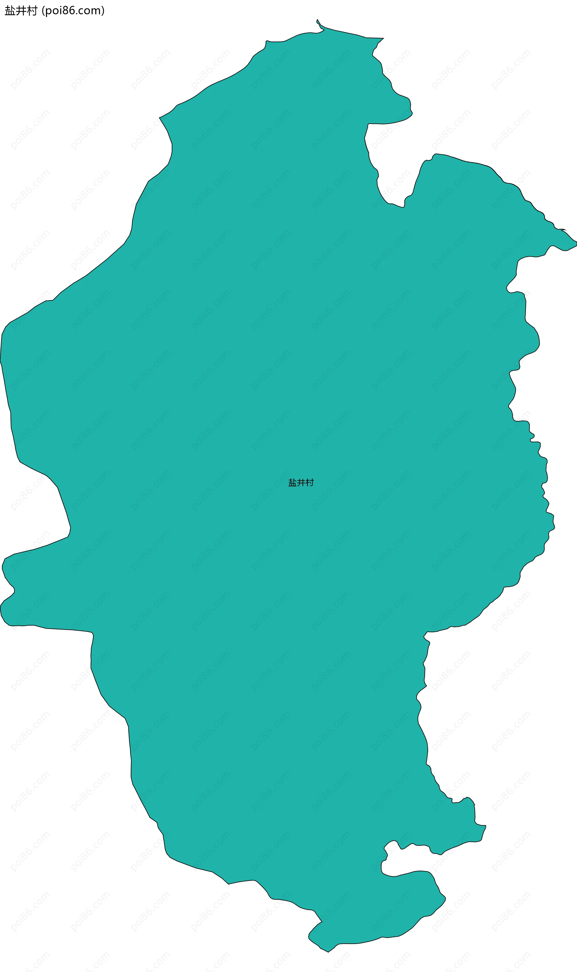 盐井村边界地图