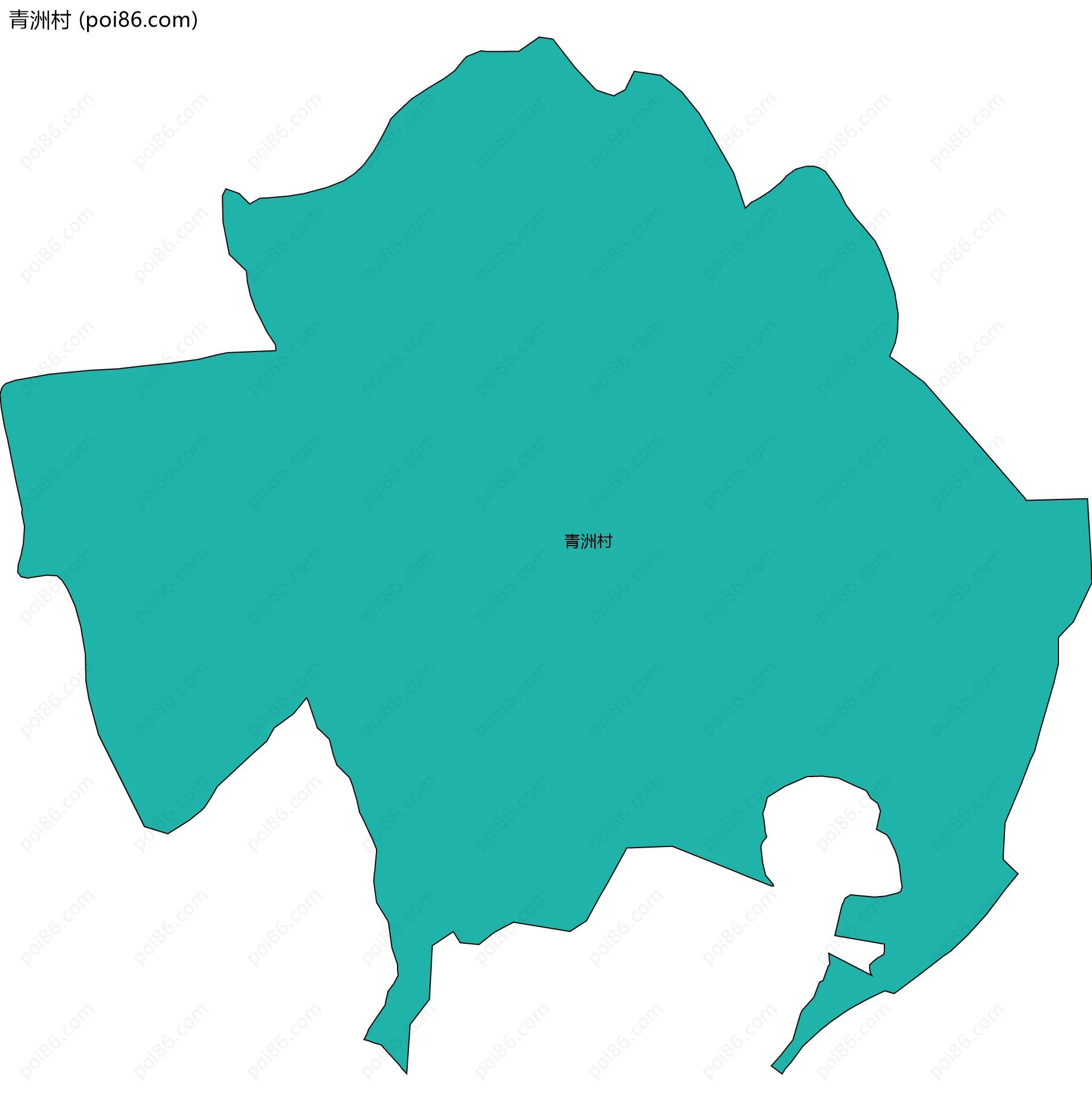 青洲村边界地图