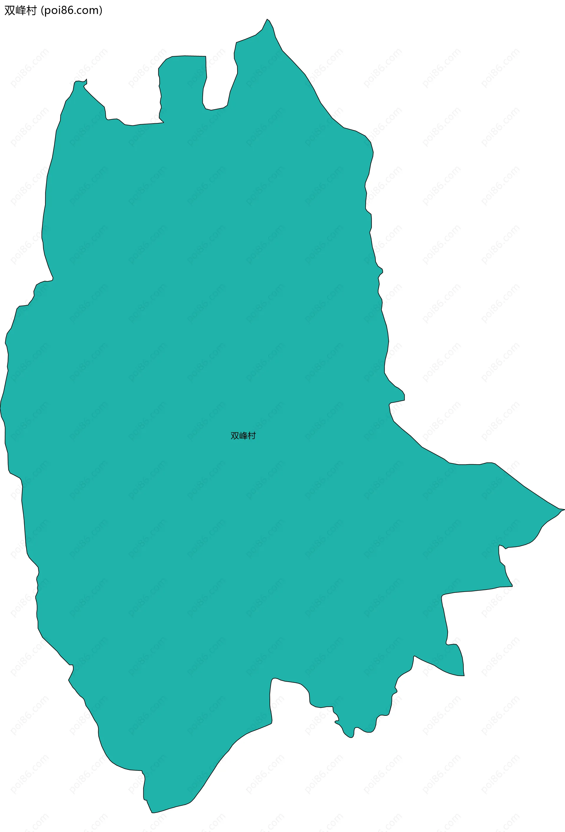 双峰村边界地图