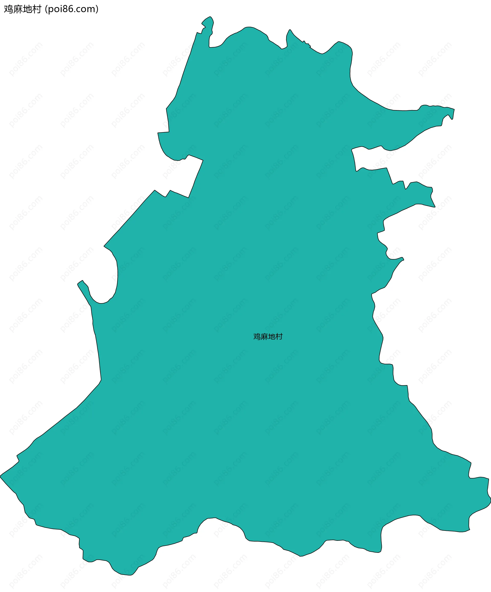 鸡麻地村边界地图