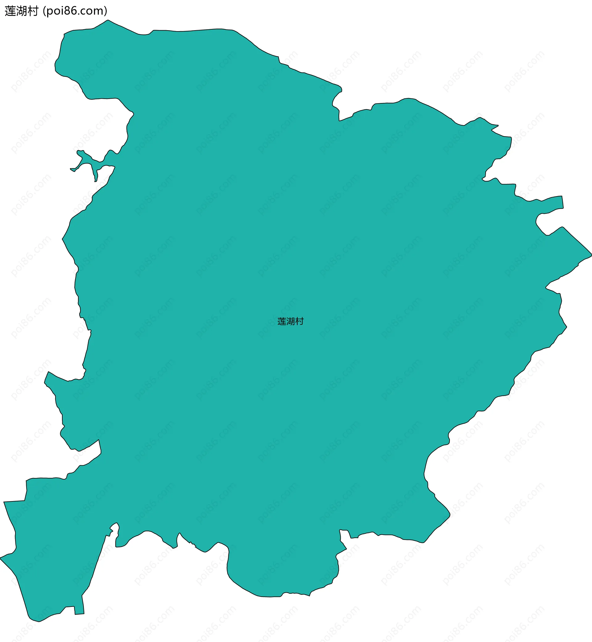 莲湖村边界地图