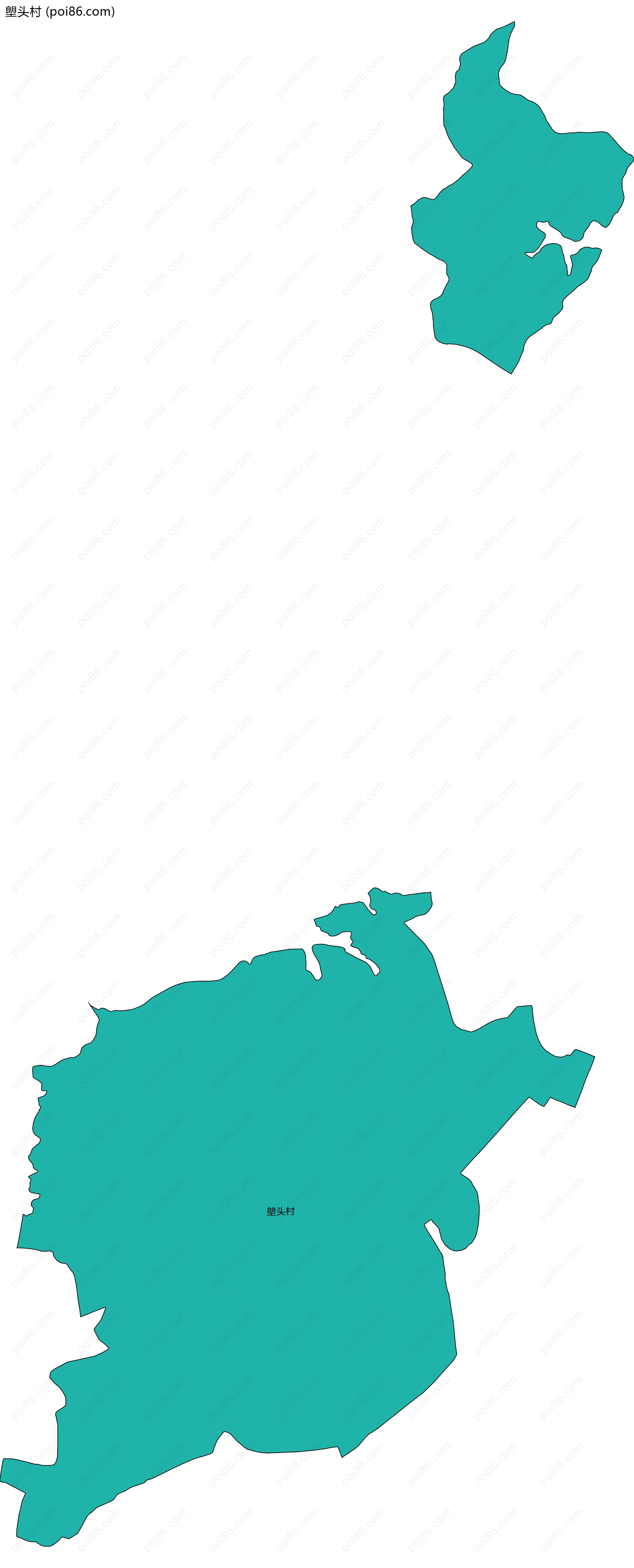 塱头村边界地图