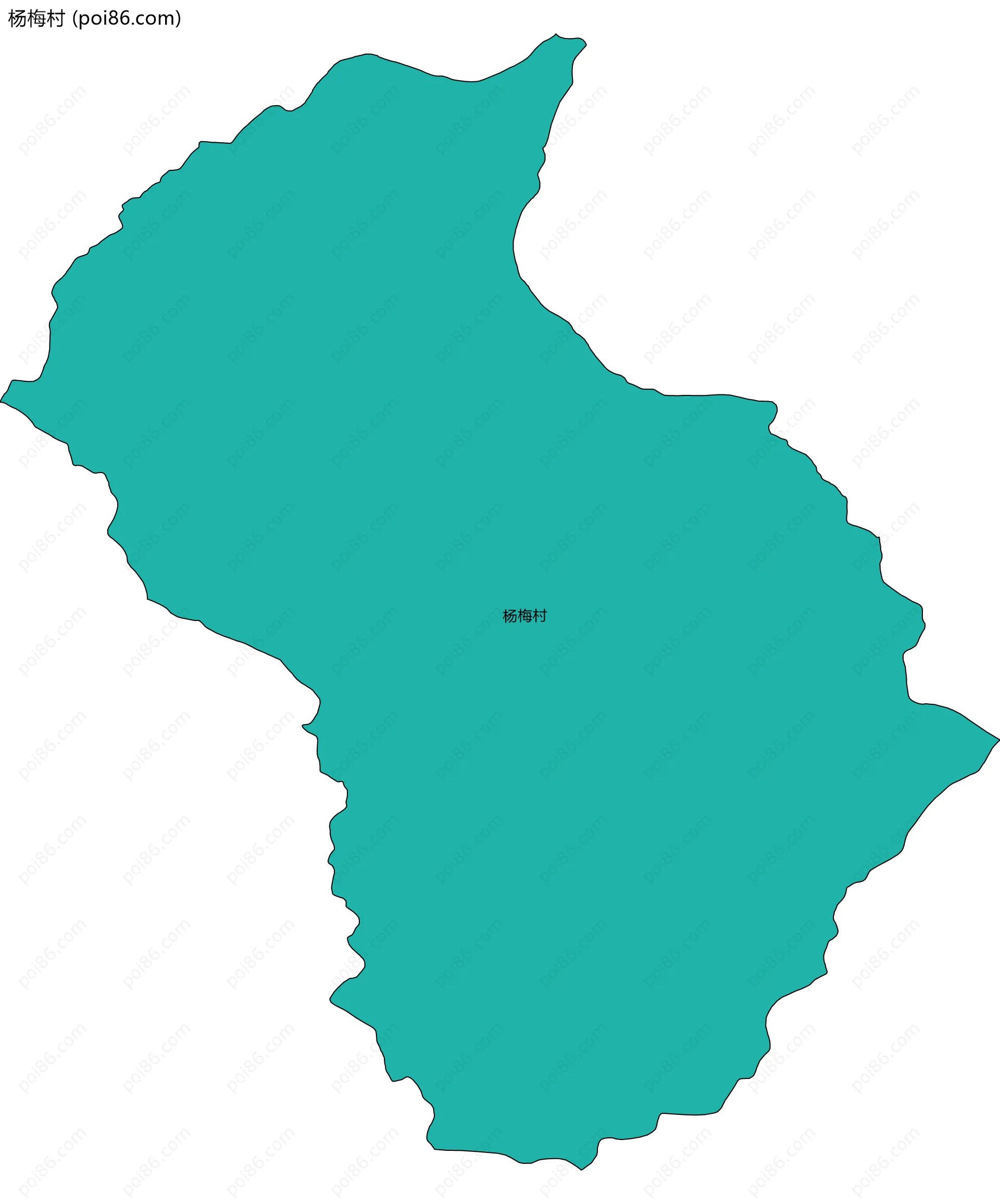 杨梅村边界地图