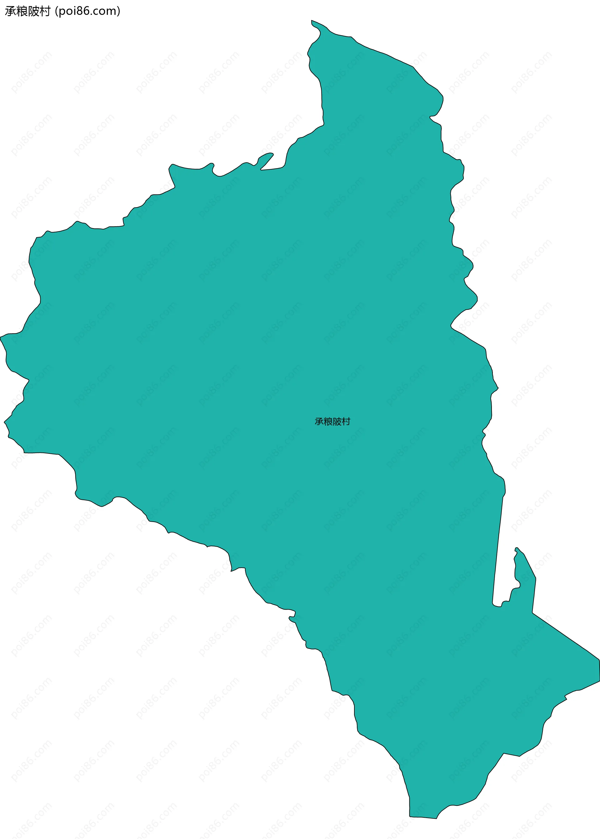 承粮陂村边界地图