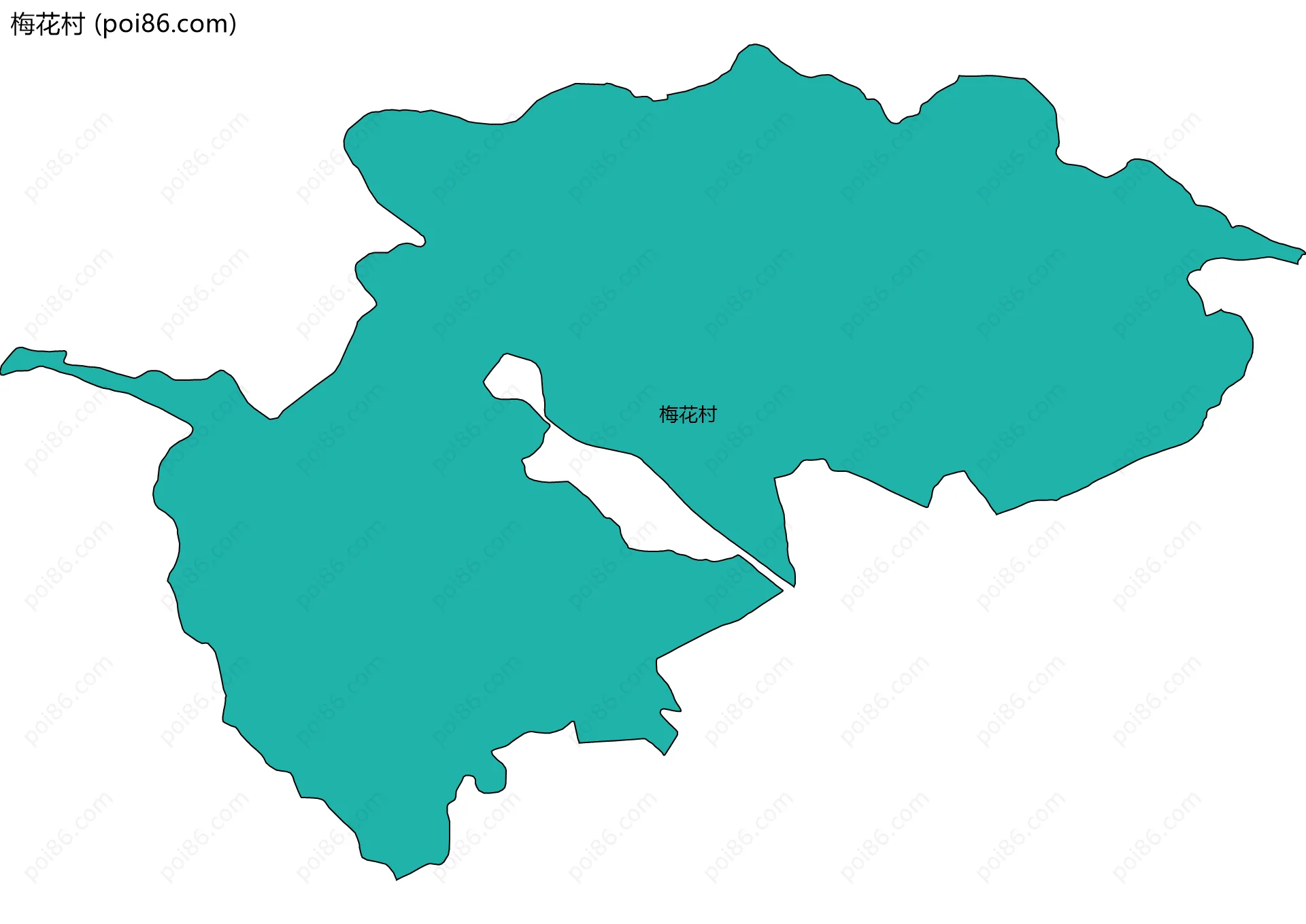 梅花村边界地图