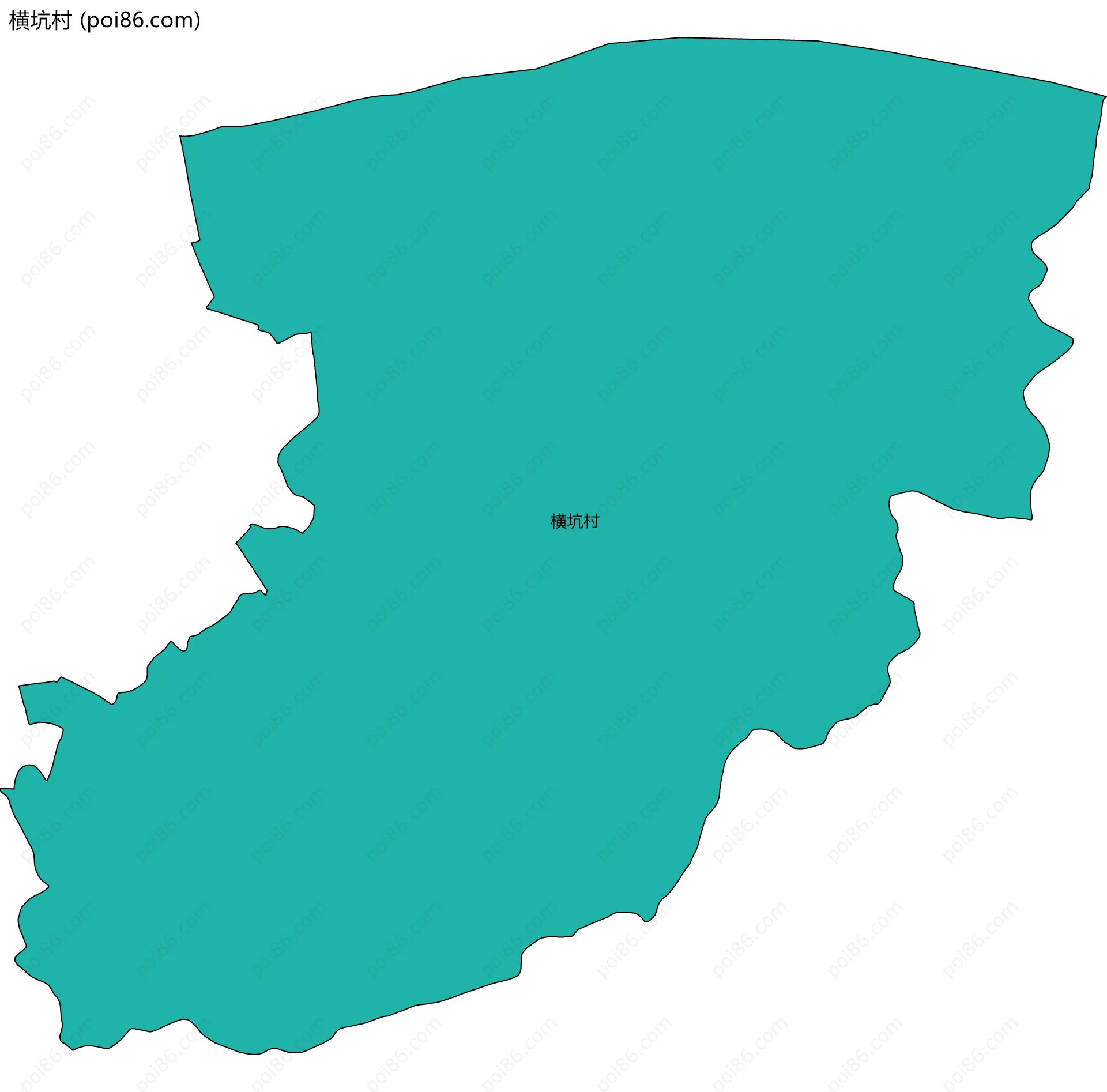 横坑村边界地图